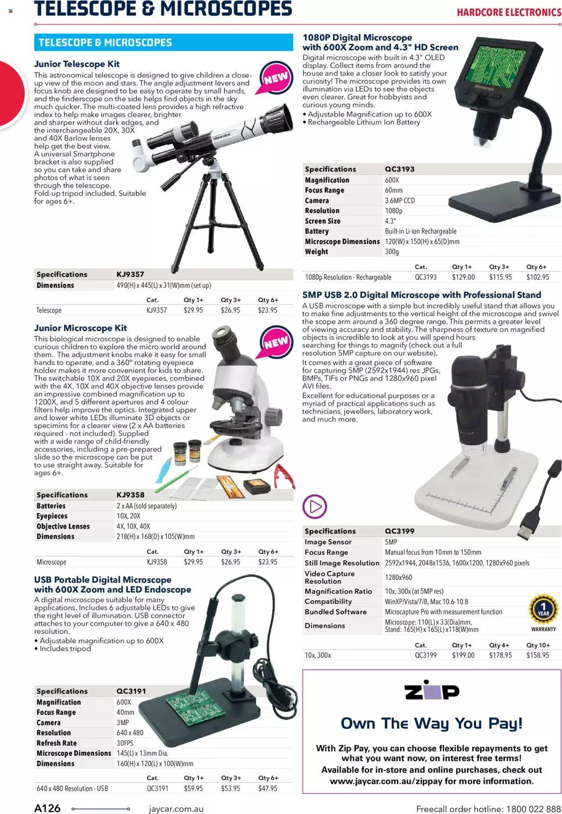 Jaycar Engineering And Scientific Catalogue Back - Catalogue valid from 27 October to 31 January 2024 - page 126