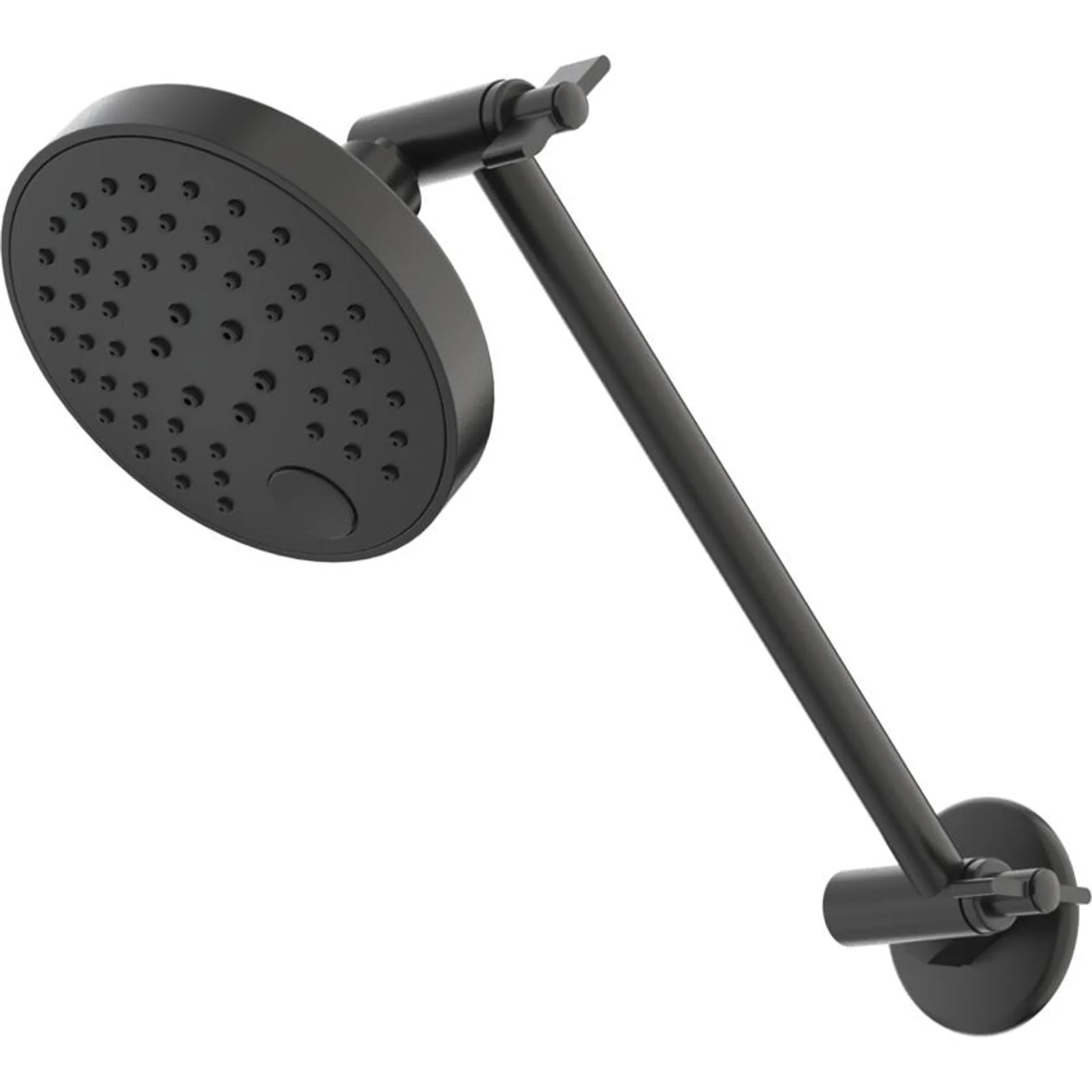 Caroma 90304BL3A Luna Satin Black Wall Mounted Shower Head and Arm