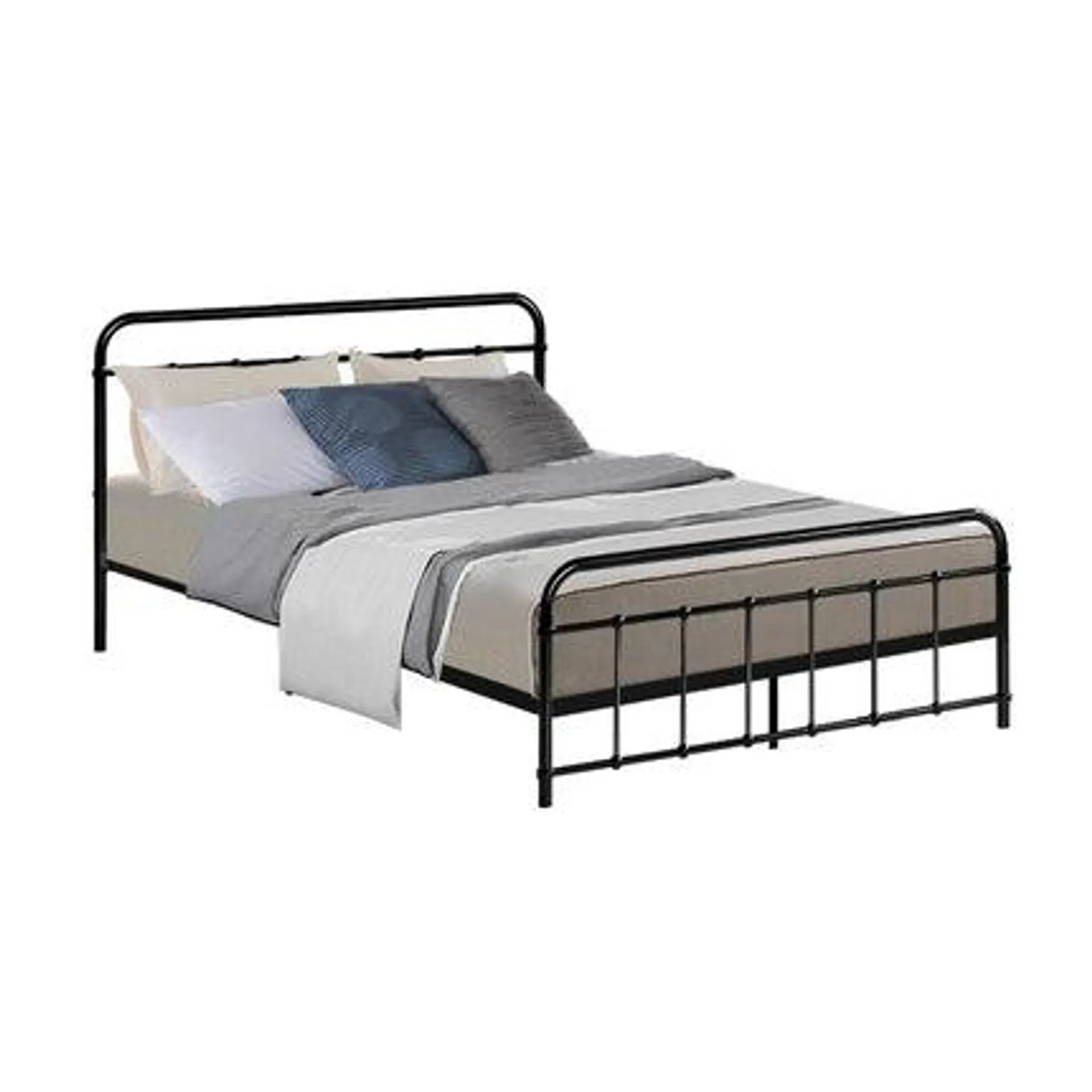 LEO Metal Bed Frame - Double (Black)