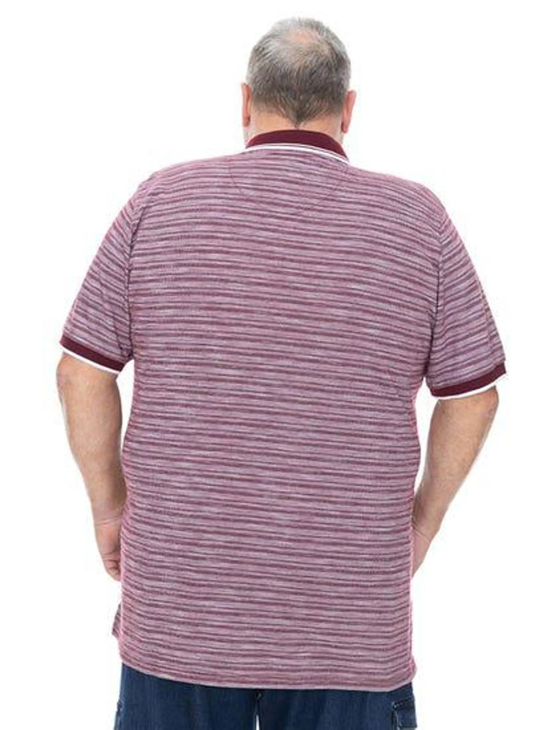 Big Mens Burgundy Fashion Polo Top