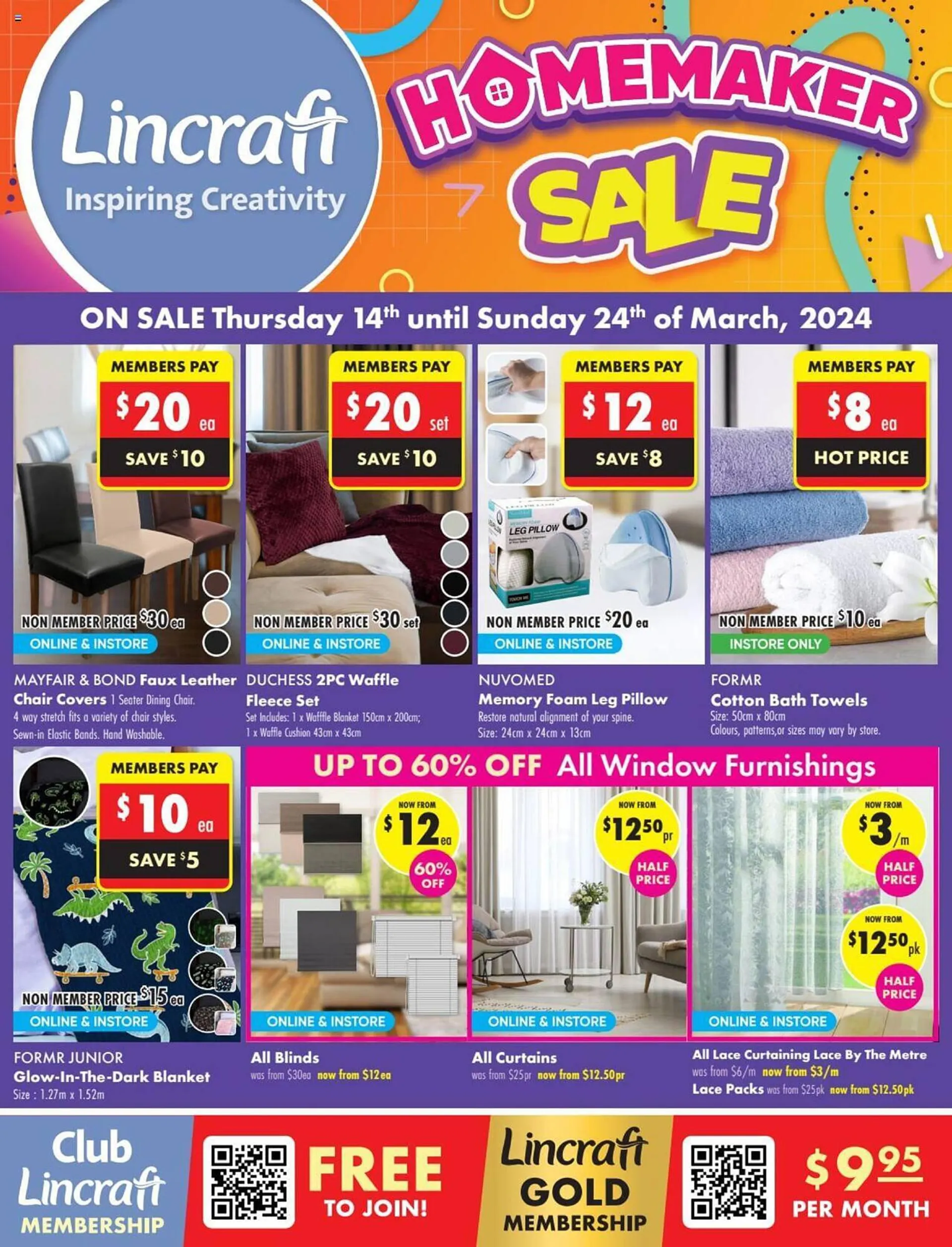 Lincraft catalogue - Catalogue valid from 14 March to 24 March 2024 - page 1