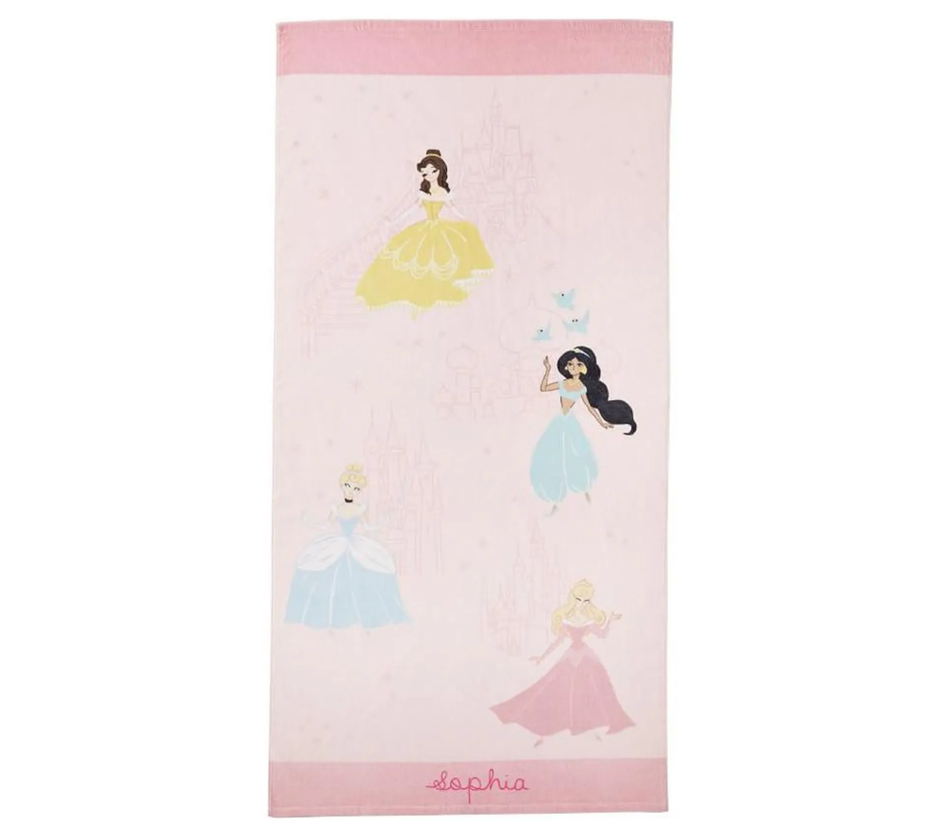 Disney Princess Castles Kids Beach Towel