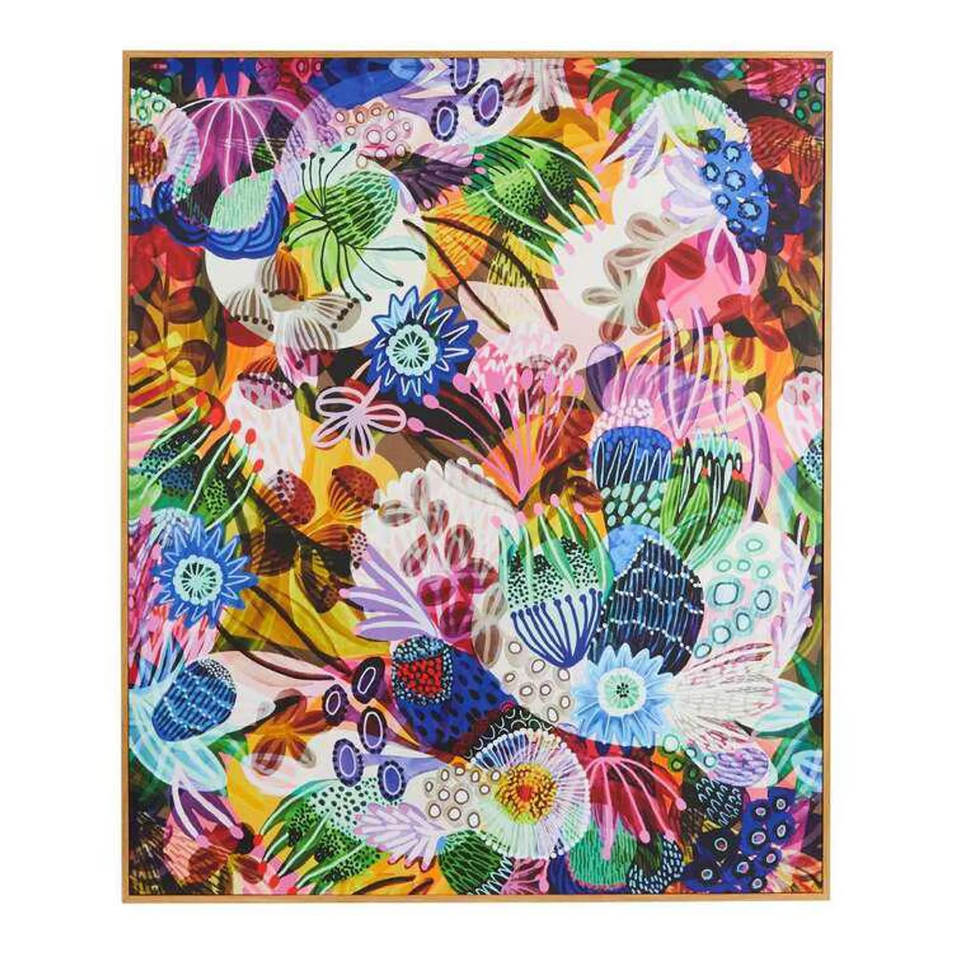 Kirsten Katz 100 x 120 cm Eden Garden Framed Canvas Print Multicoloured 100 x 120 cm