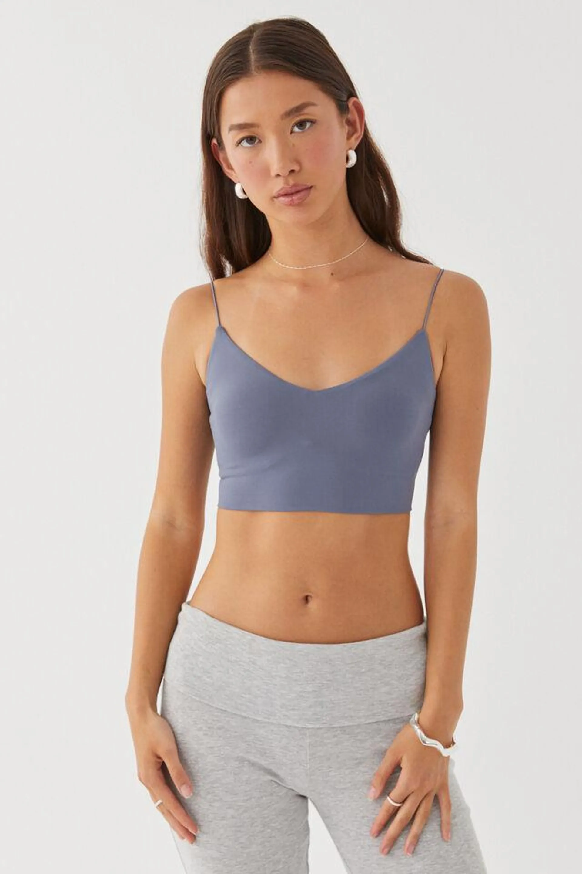 Luxe Cropped V Neck Cami