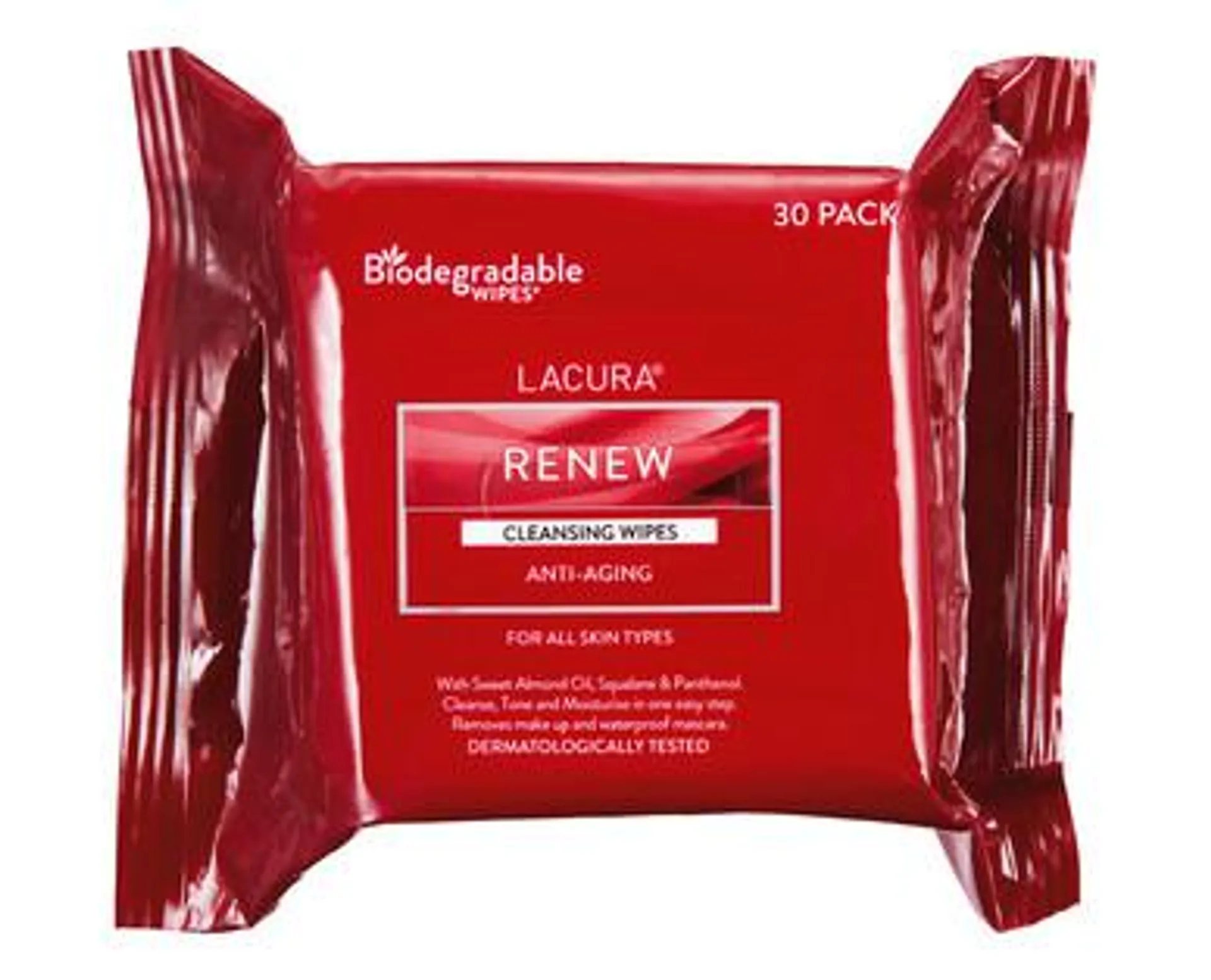 Lacura Renew Cleansing Wipes 30pk