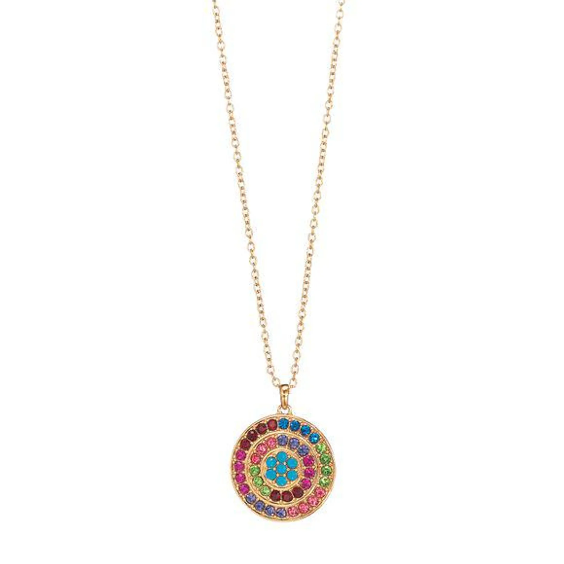 Multi Color Pave Necklace