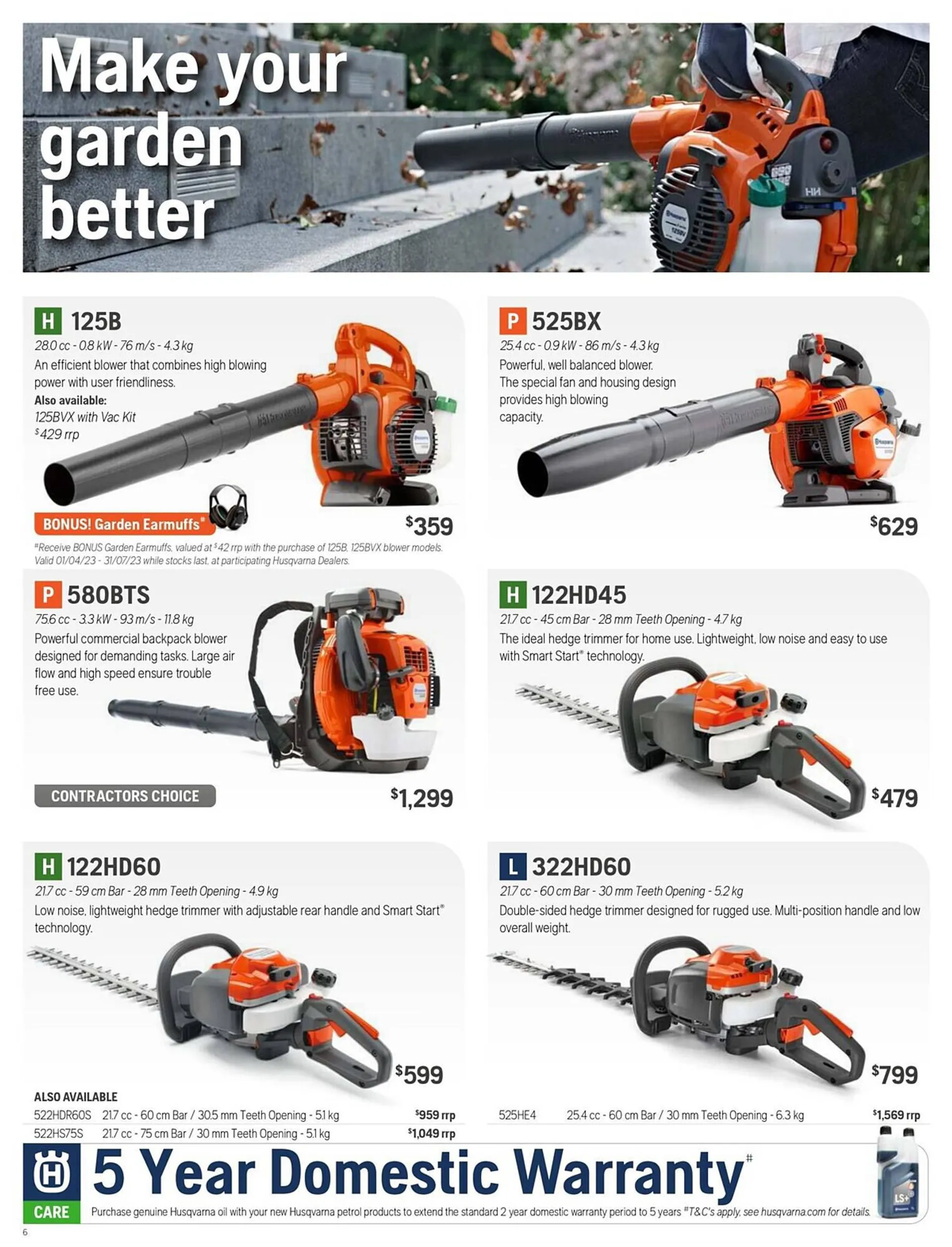 Husqvarna Catalogue - Catalogue valid from 1 April to 13 August 2023 - page 6