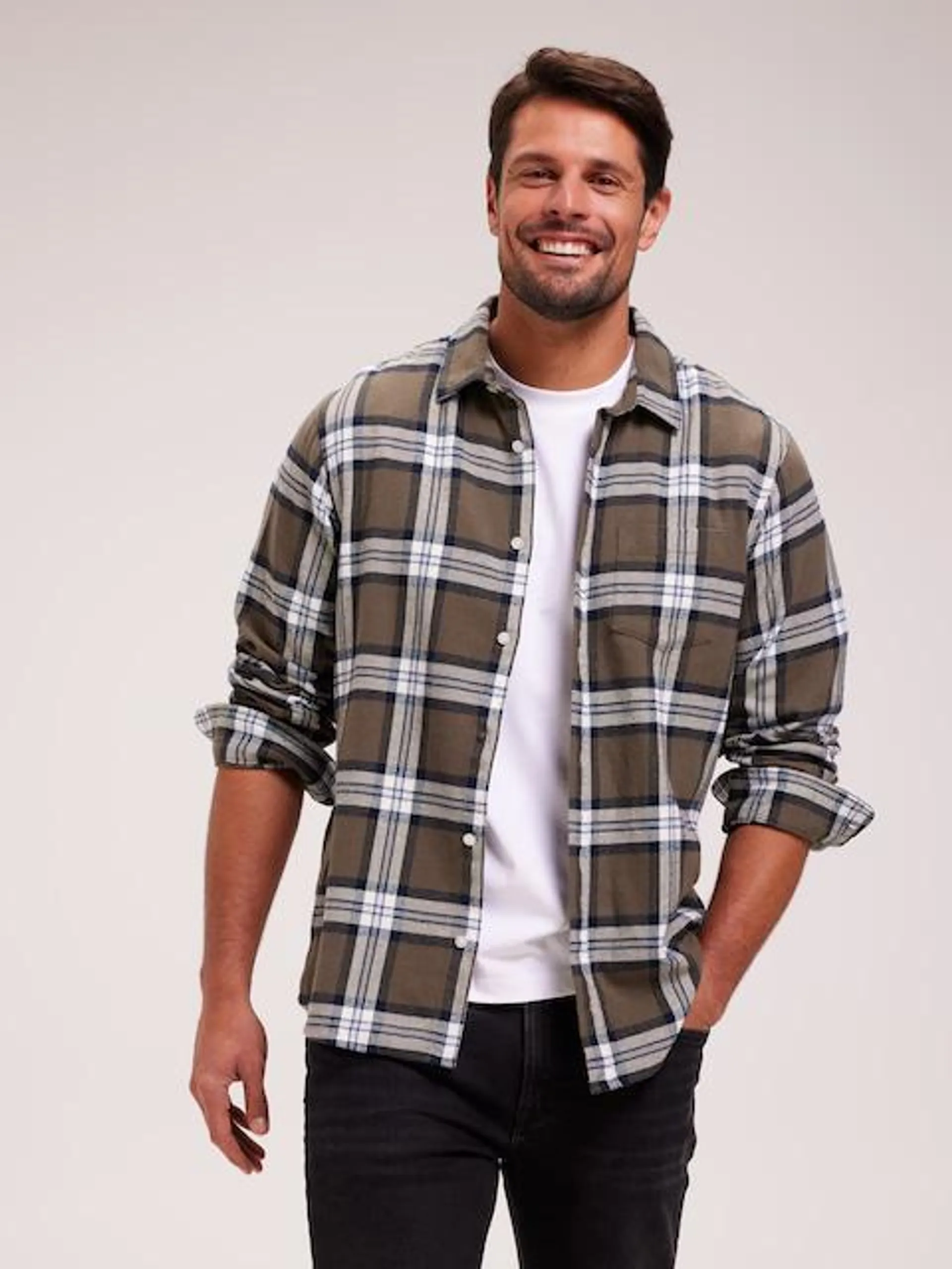 Just Jeans Long Sleeve Flannel Check Shirt
