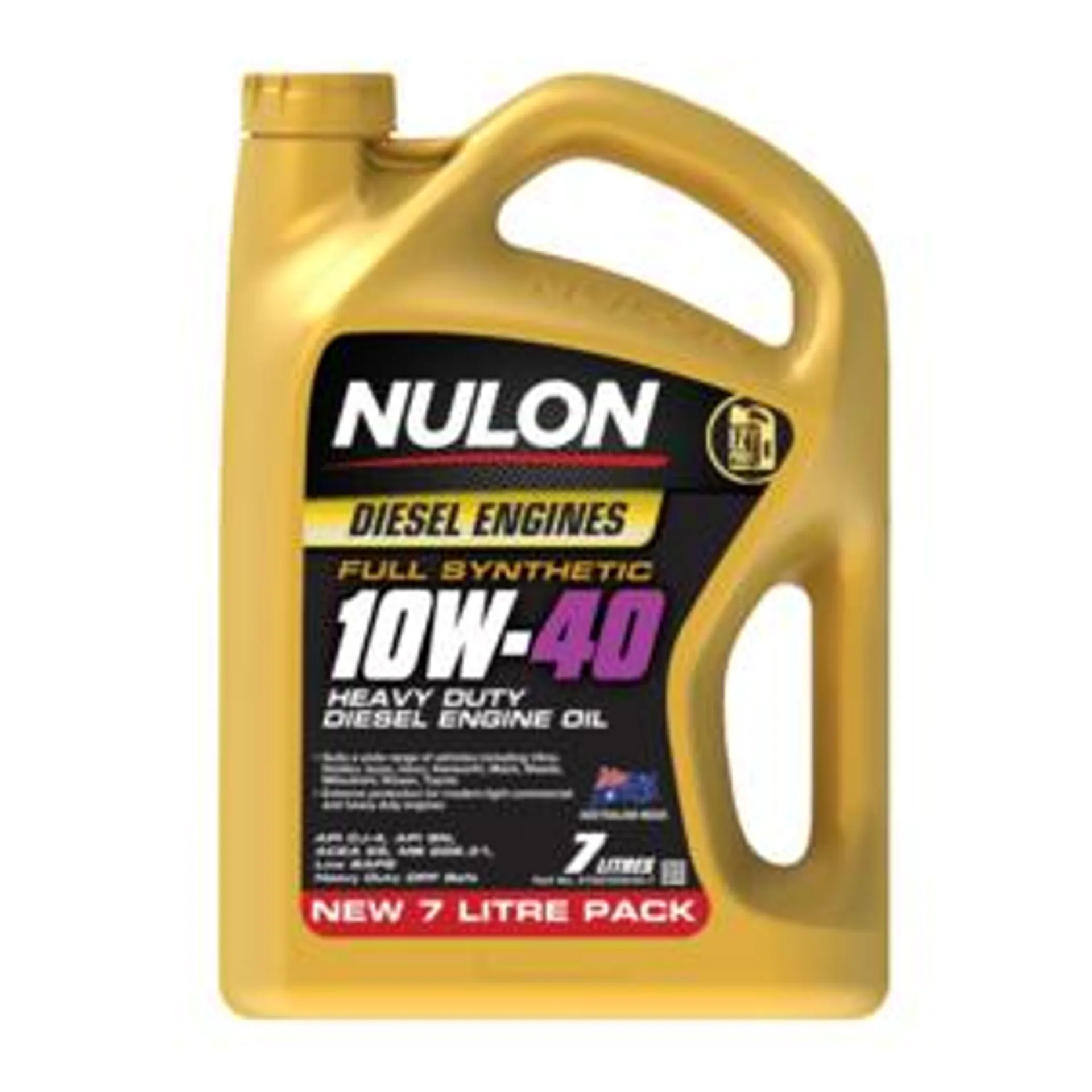 Nulon Full Synthetic 10W-40 Heavy Duty Diesel Engine Oil 7L - SYND10W40-7