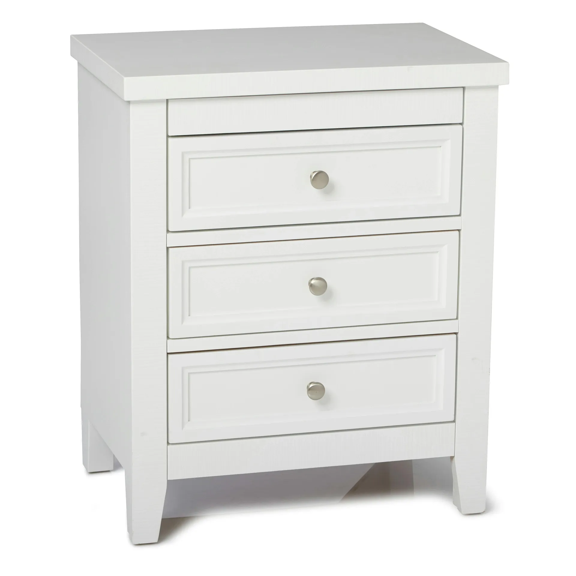 Dahlia Bedside Table (3 Drawer), White