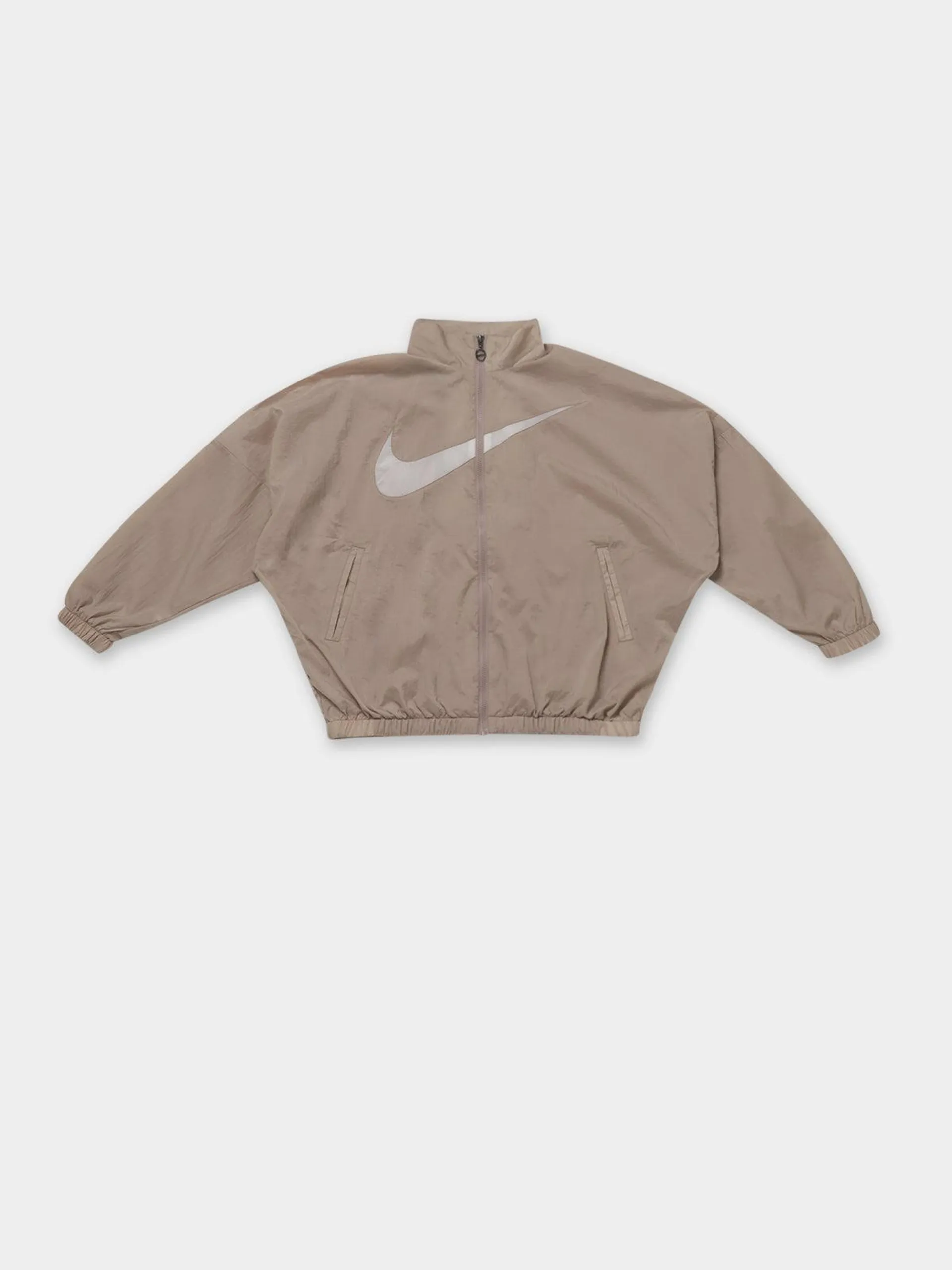 Sportswear Essentials Woven Jacket in Diffused Taupe & White