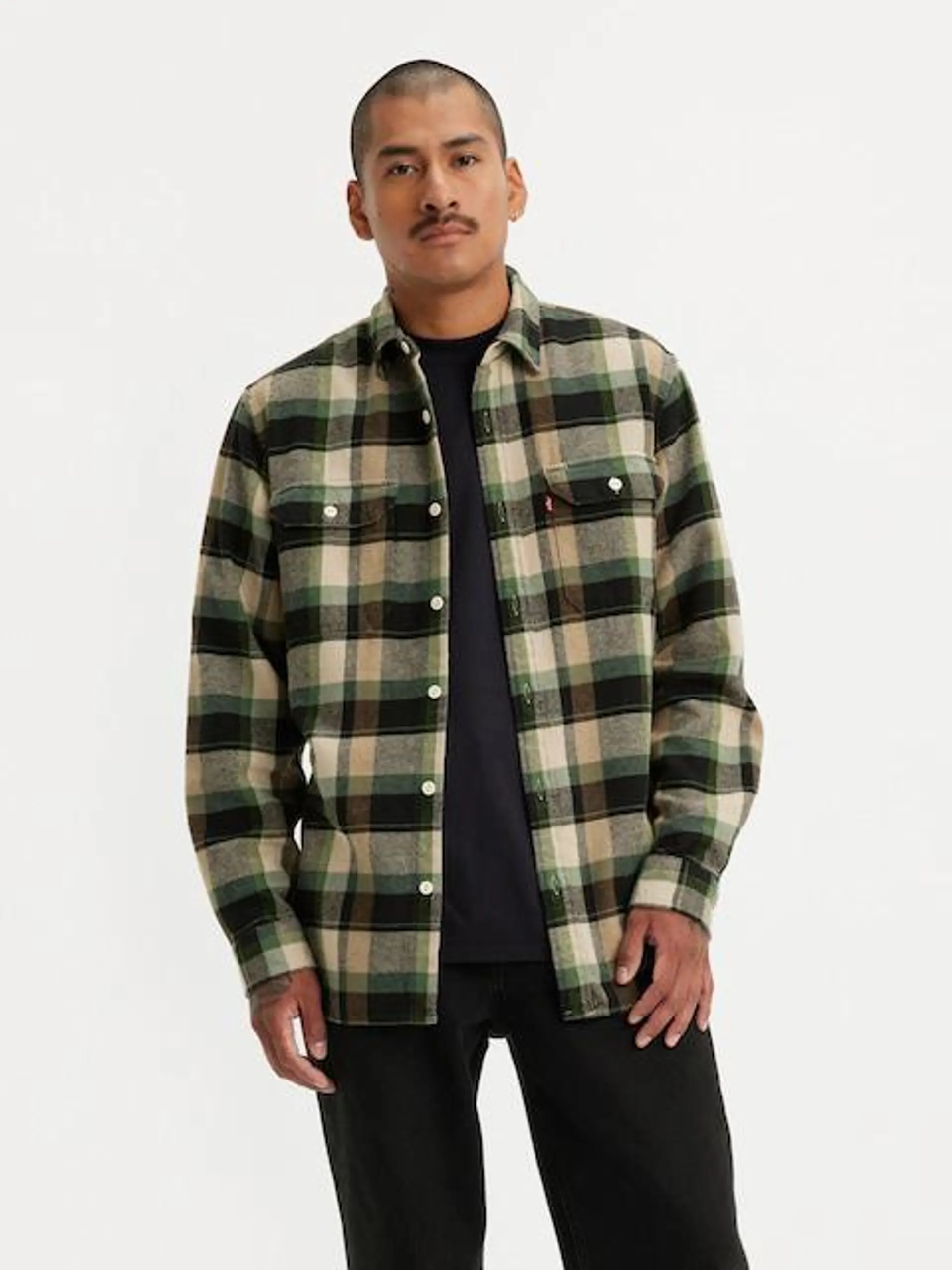 Levi's Jackson Worker Flannel In Meteorite