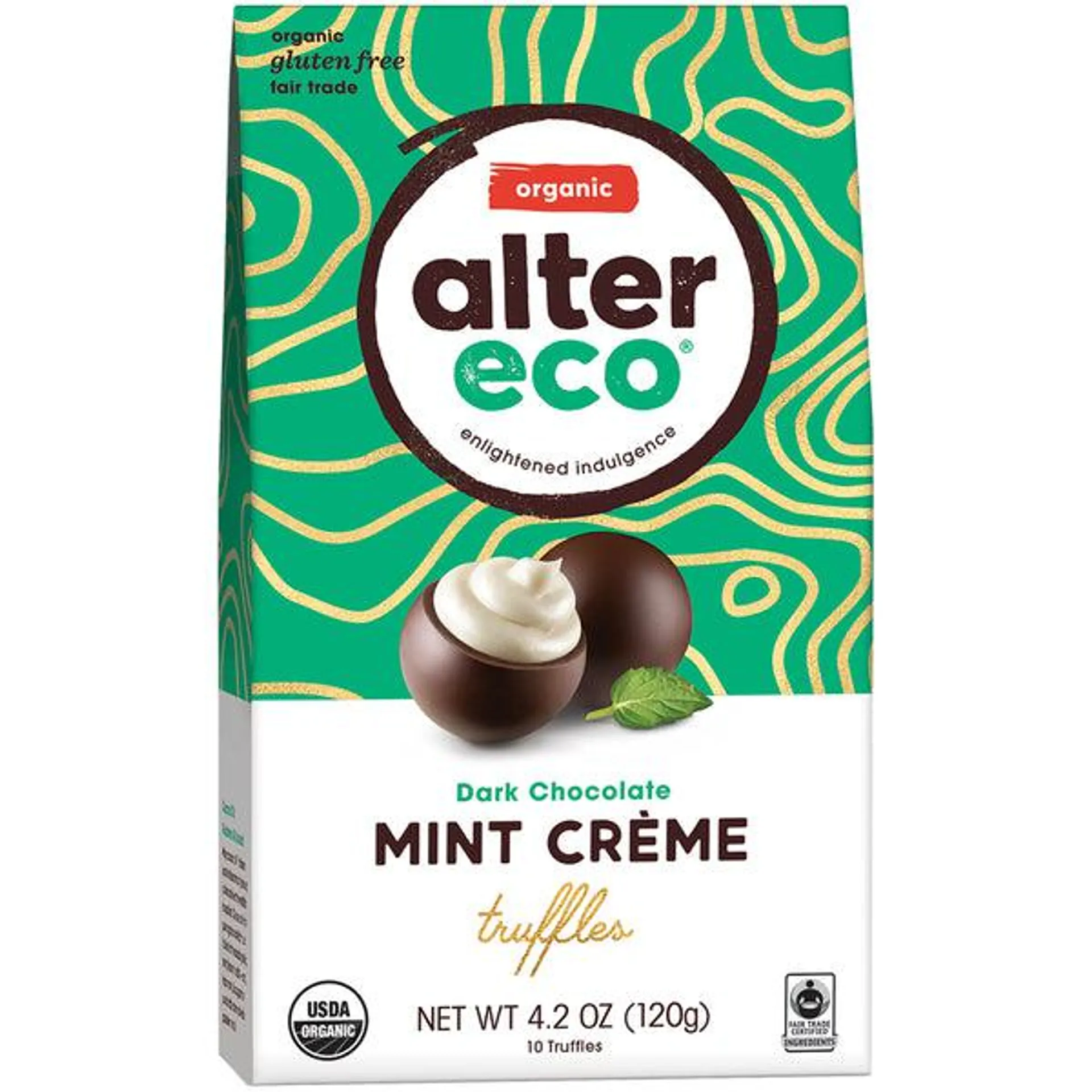 Alter Eco Organic Truffles Dark Chocolate Mint Creme 108g