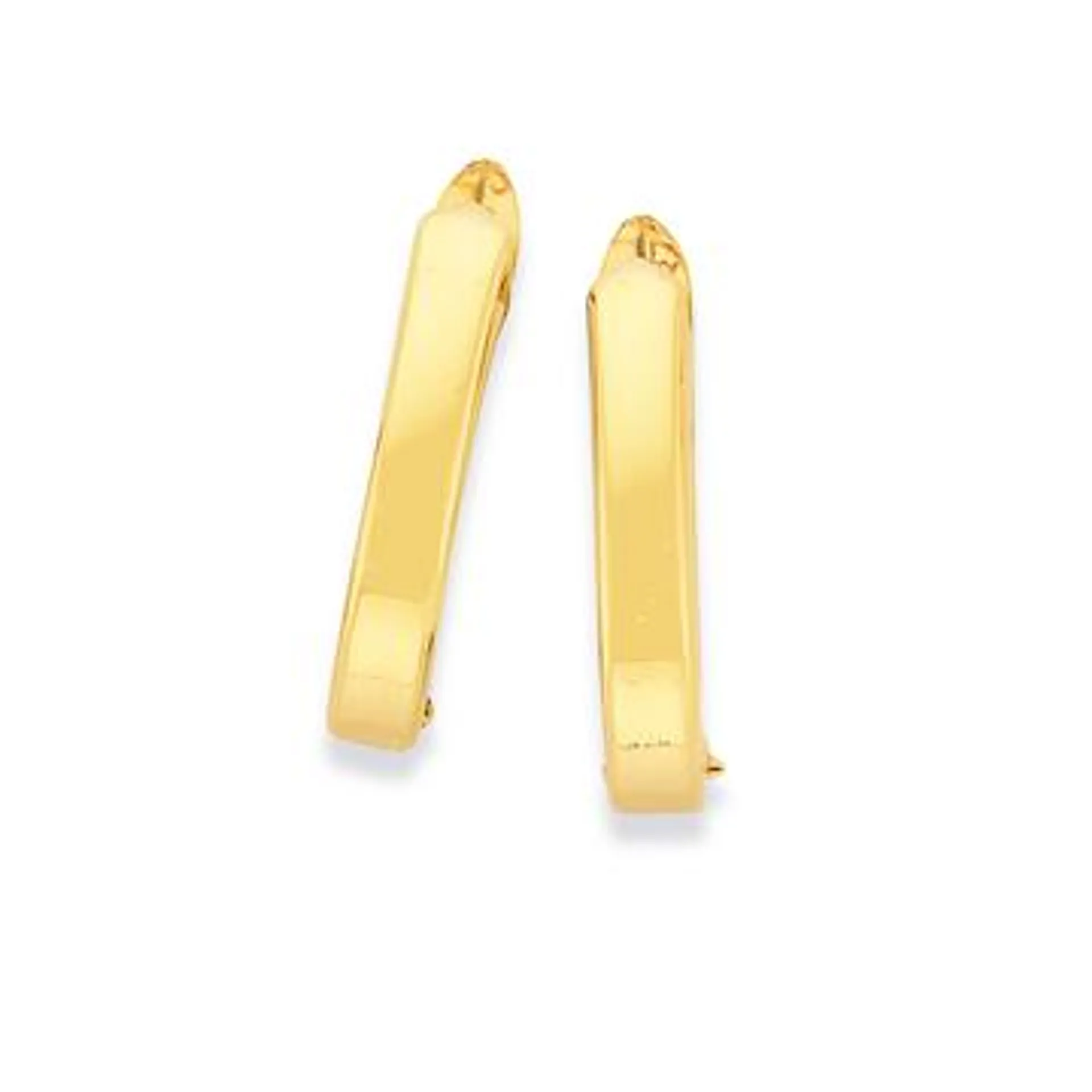 9ct Gold Oval Huggie Earrings