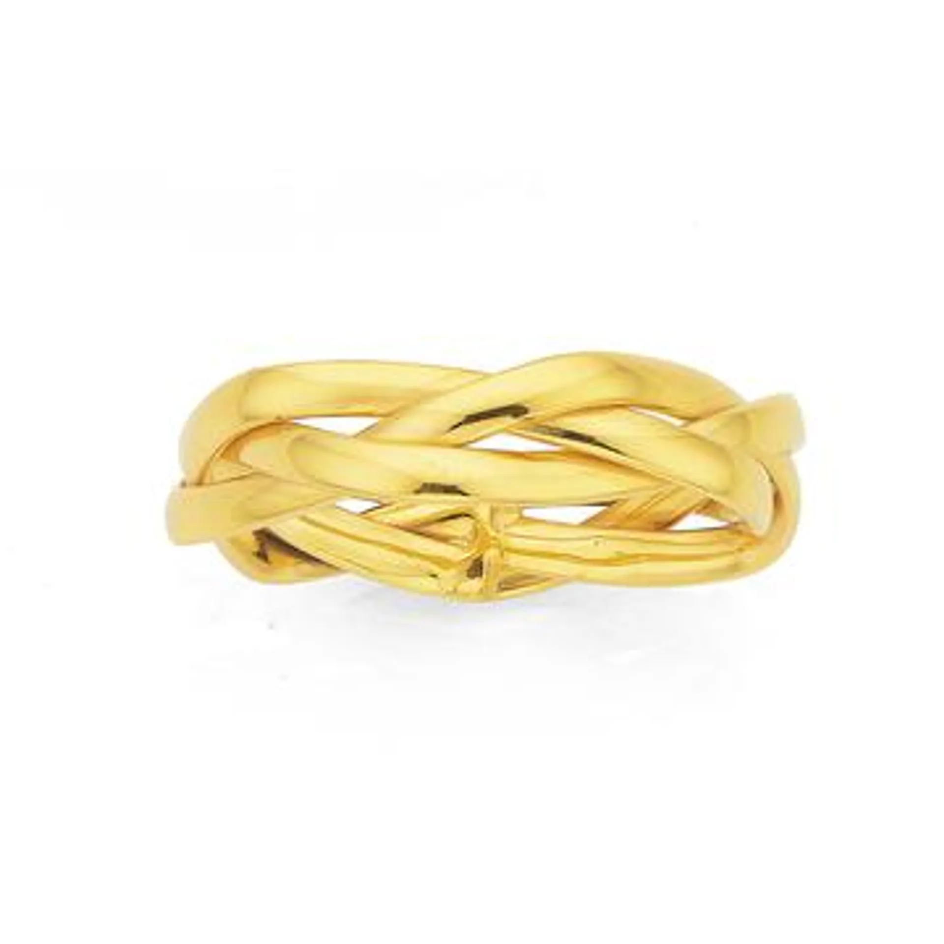 9ct Gold Hollow Loose Plait Dress Ring