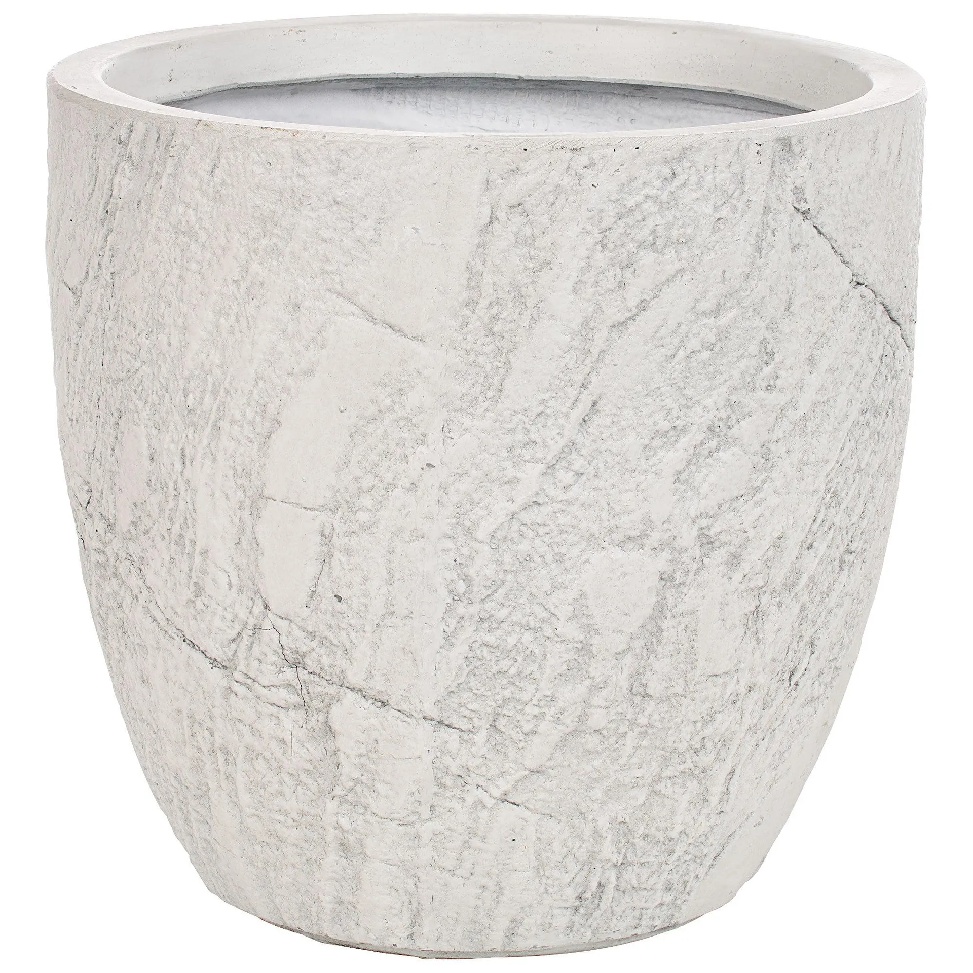 Fibre Clay Pot Crackle Pattern Medium