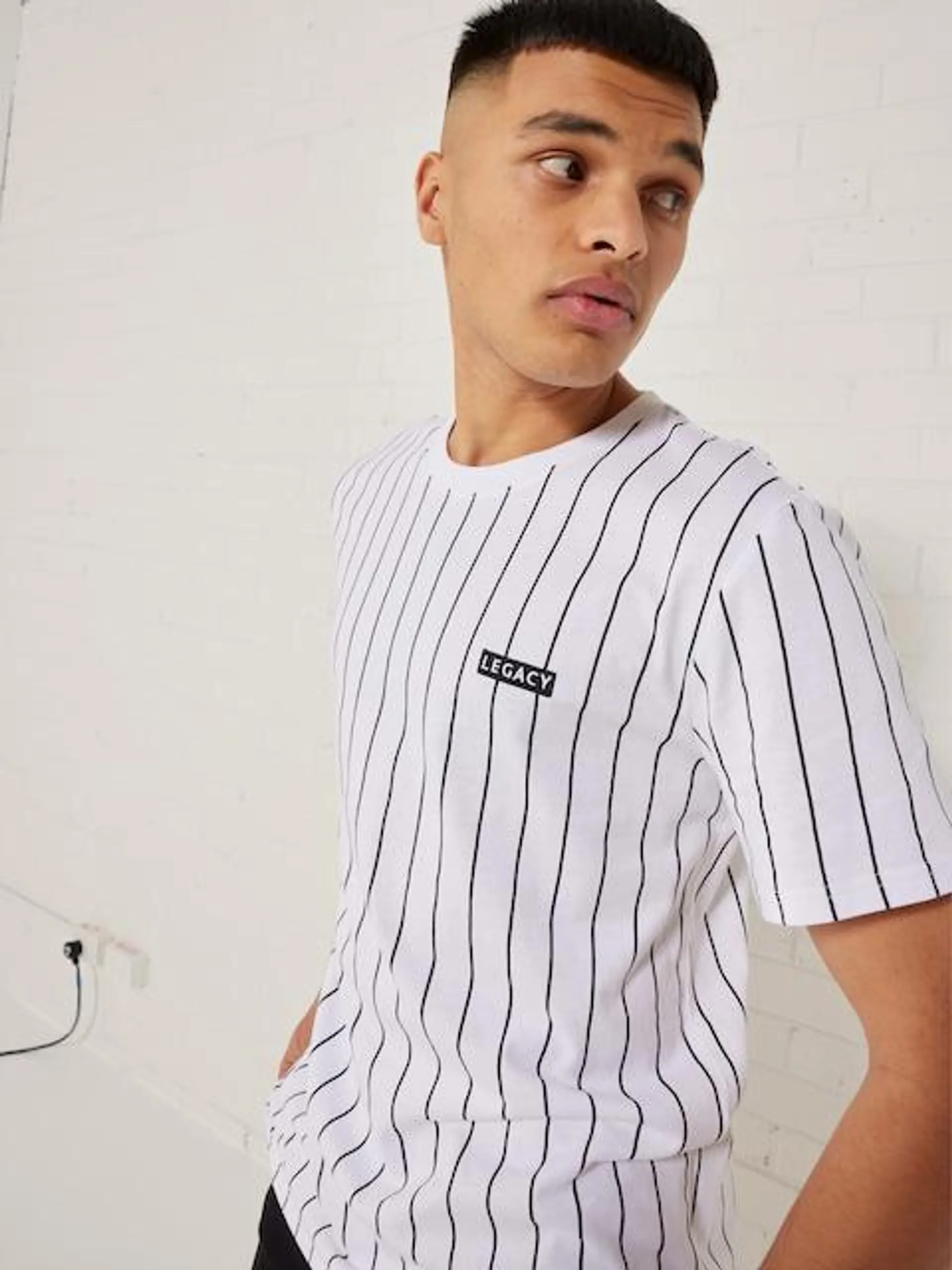 Vstripe Embroidered Legacy Tee