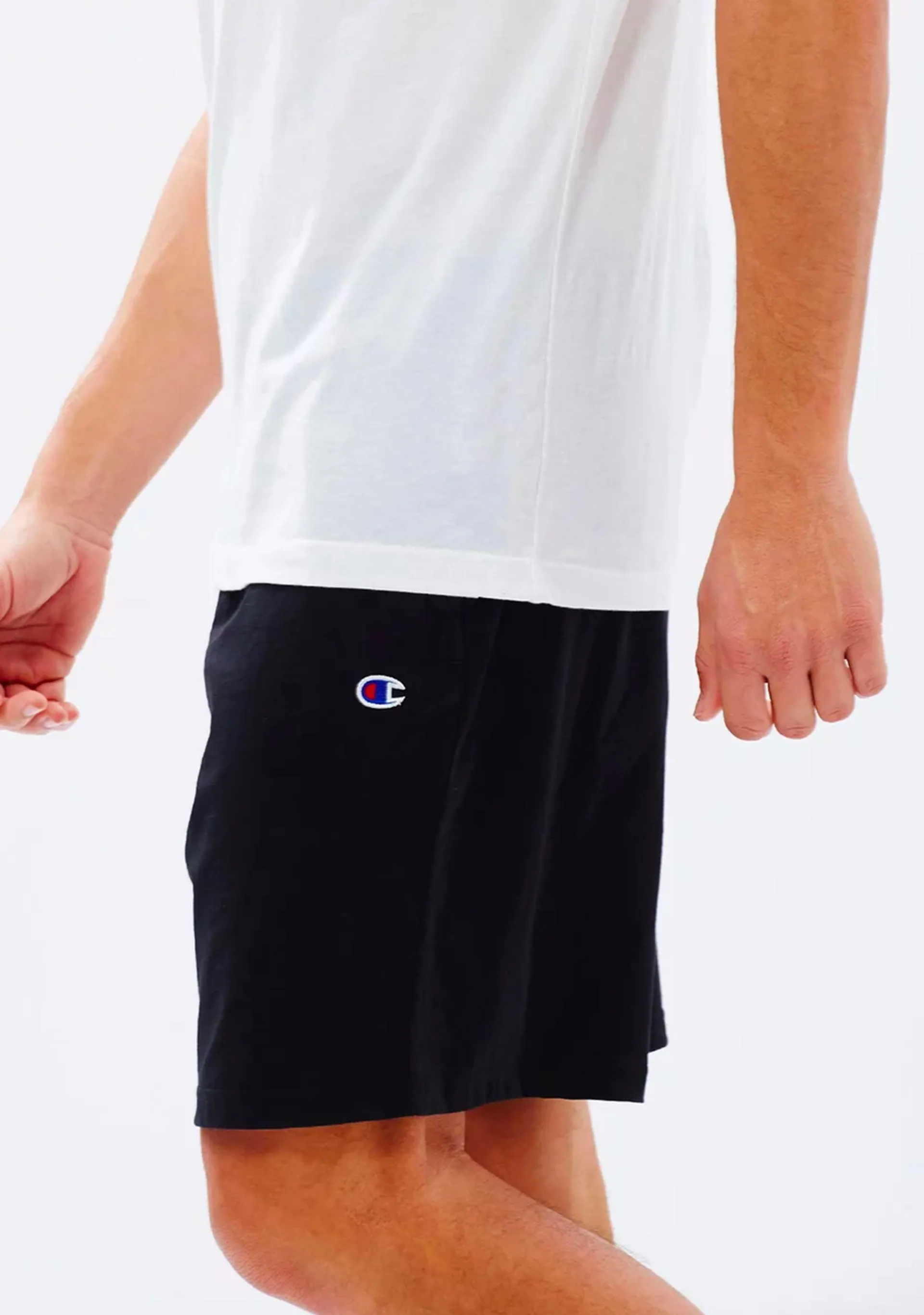 Champion Mens C Logo Jersey Short Black A1374H BLK