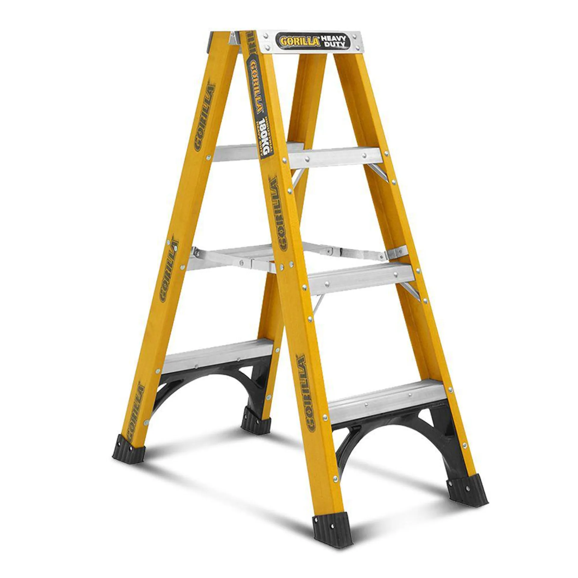 Gorilla FSM004-HD 1.2m 180kg 4-Step Double Sided Fibreglass Ladder