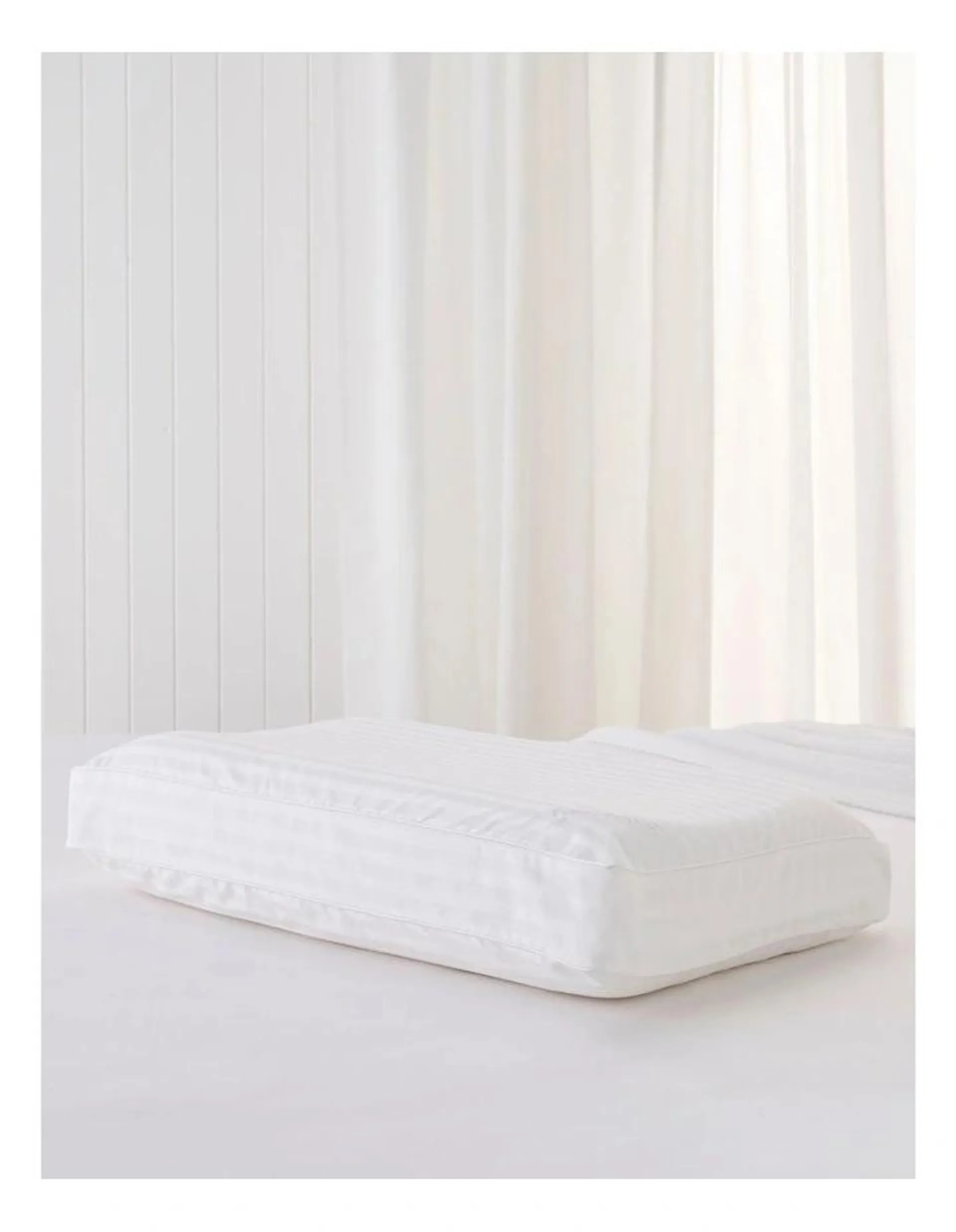 Contoured High and Low Profile Pillow in White