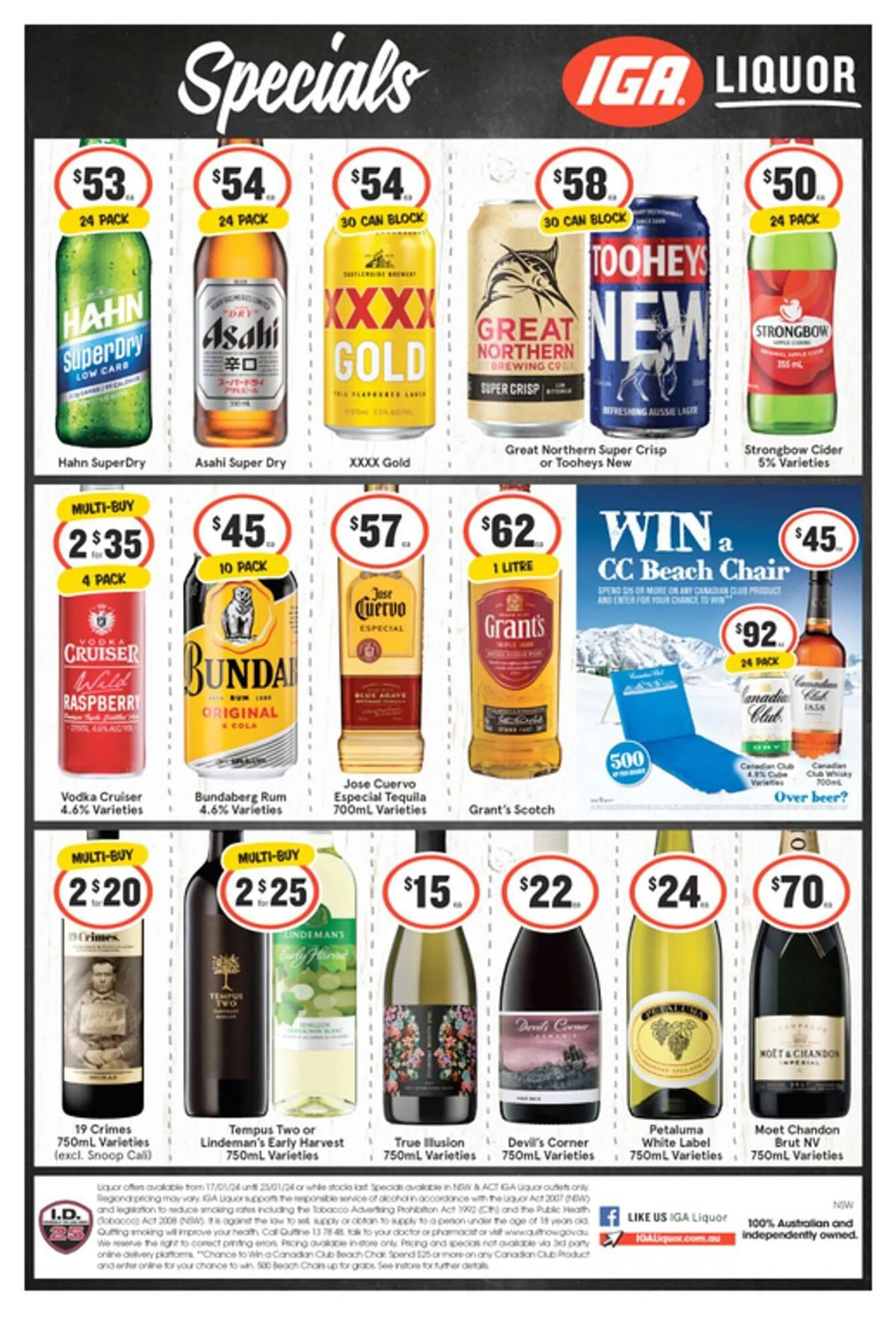 IGA Liquor catalogue - Catalogue valid from 18 January to 23 January 2024 - page 1