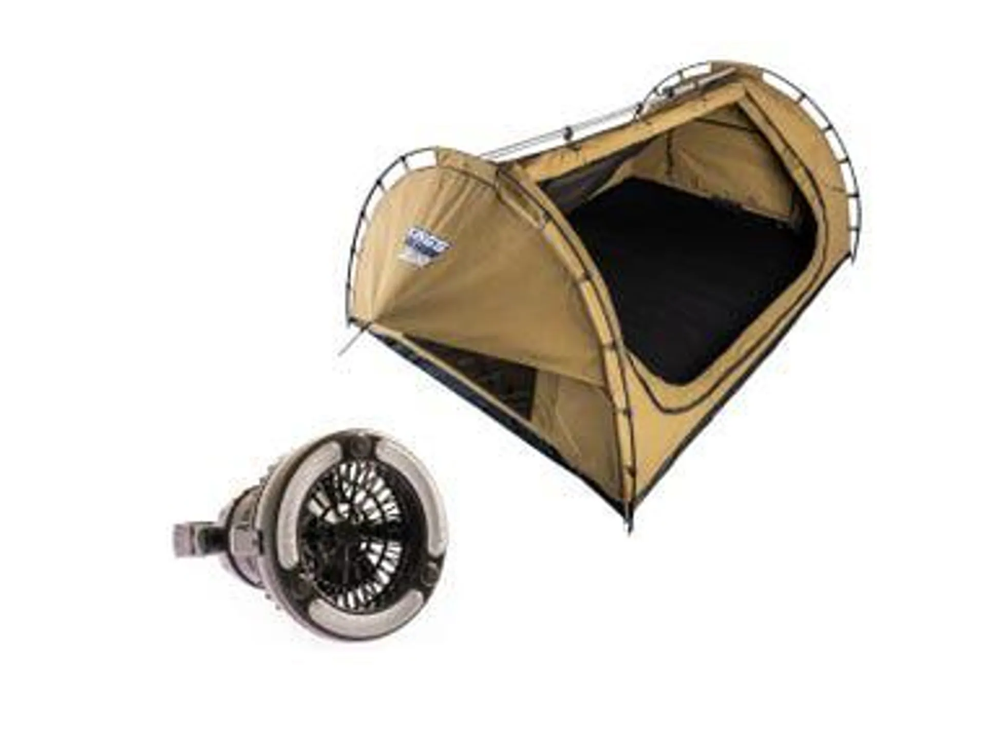 Kings Big Daddy Deluxe Double Swag Tent + 2in1 LED Light & Fan