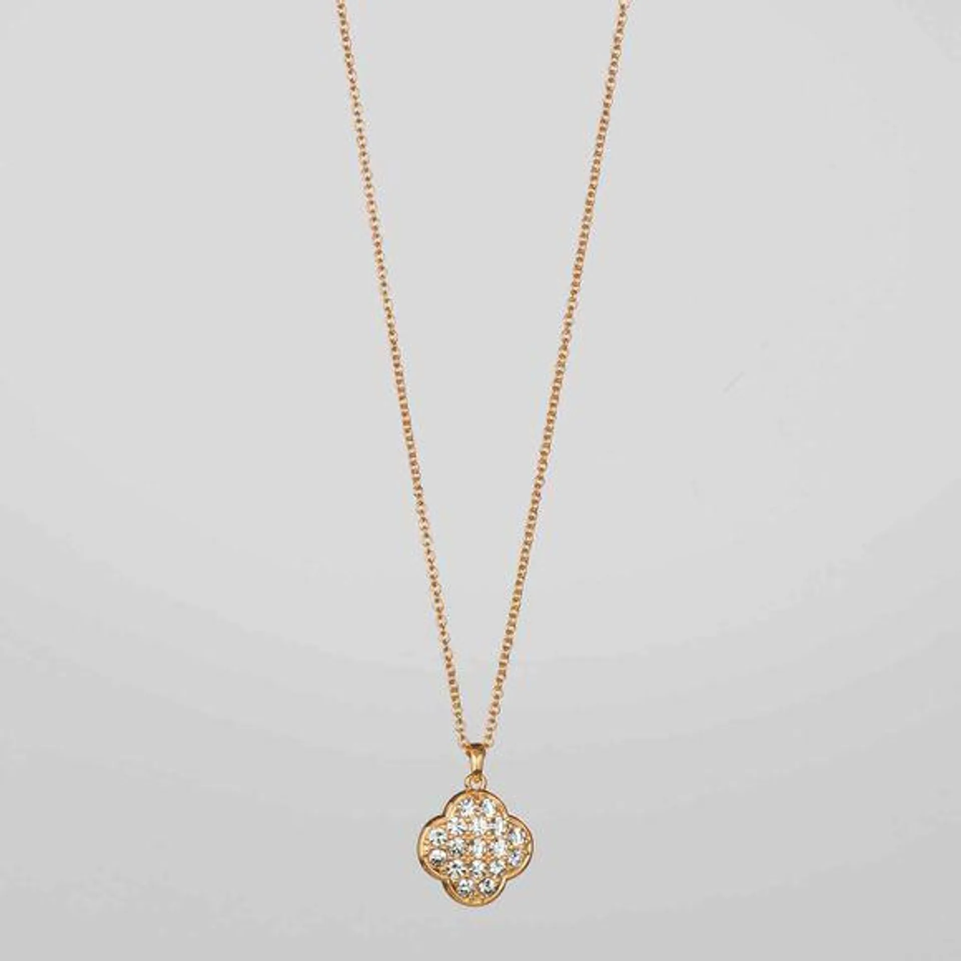 Pave Clover Necklace