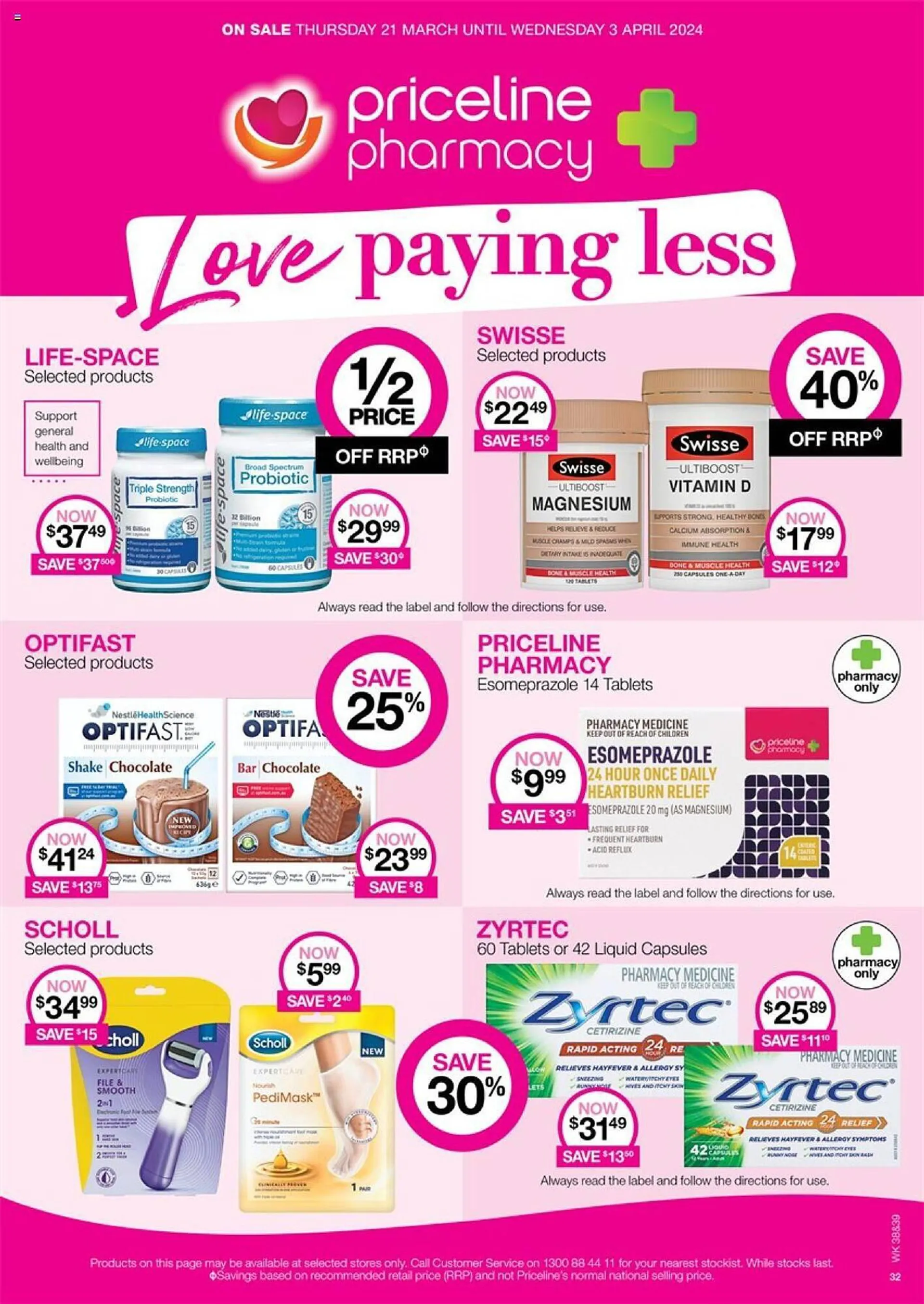 Priceline catalogue - Catalogue valid from 21 March to 3 April 2024 - page 32