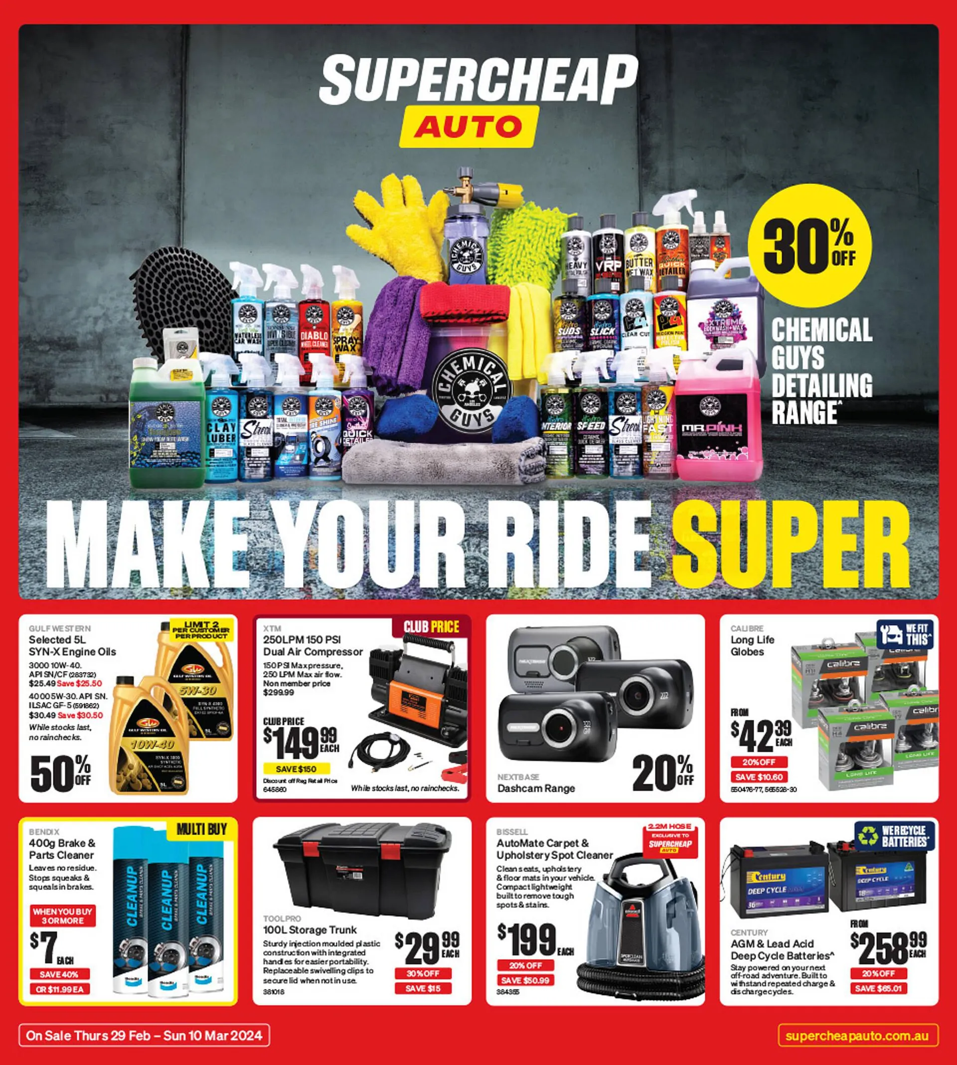 SuperCheap Auto catalogue - Catalogue valid from 29 February to 10 March 2024 - page 1