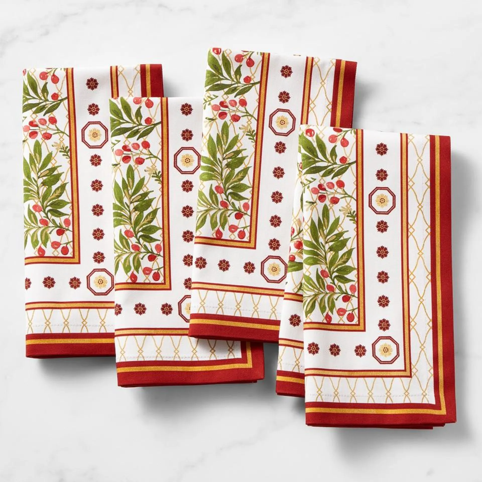 Noel Floral Napkins, Set of 4