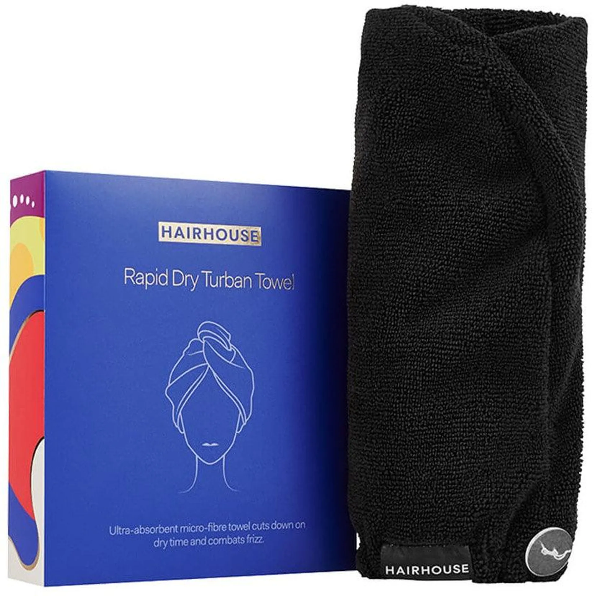 Rapid Dry Turban Towel - Black
