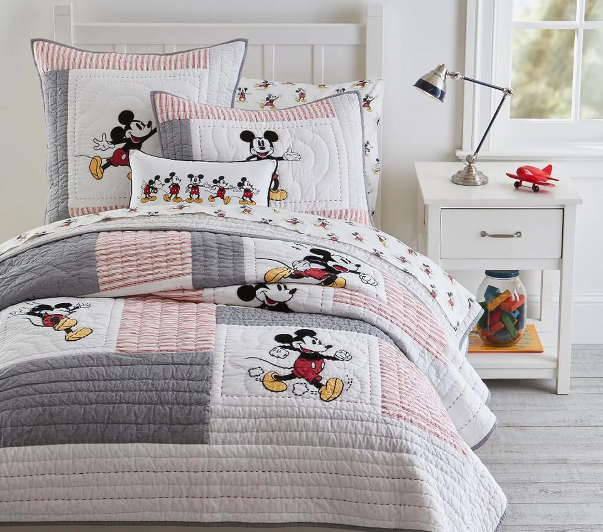 Disney Mickey Mouse Patchwork Comforter & Pillowcases