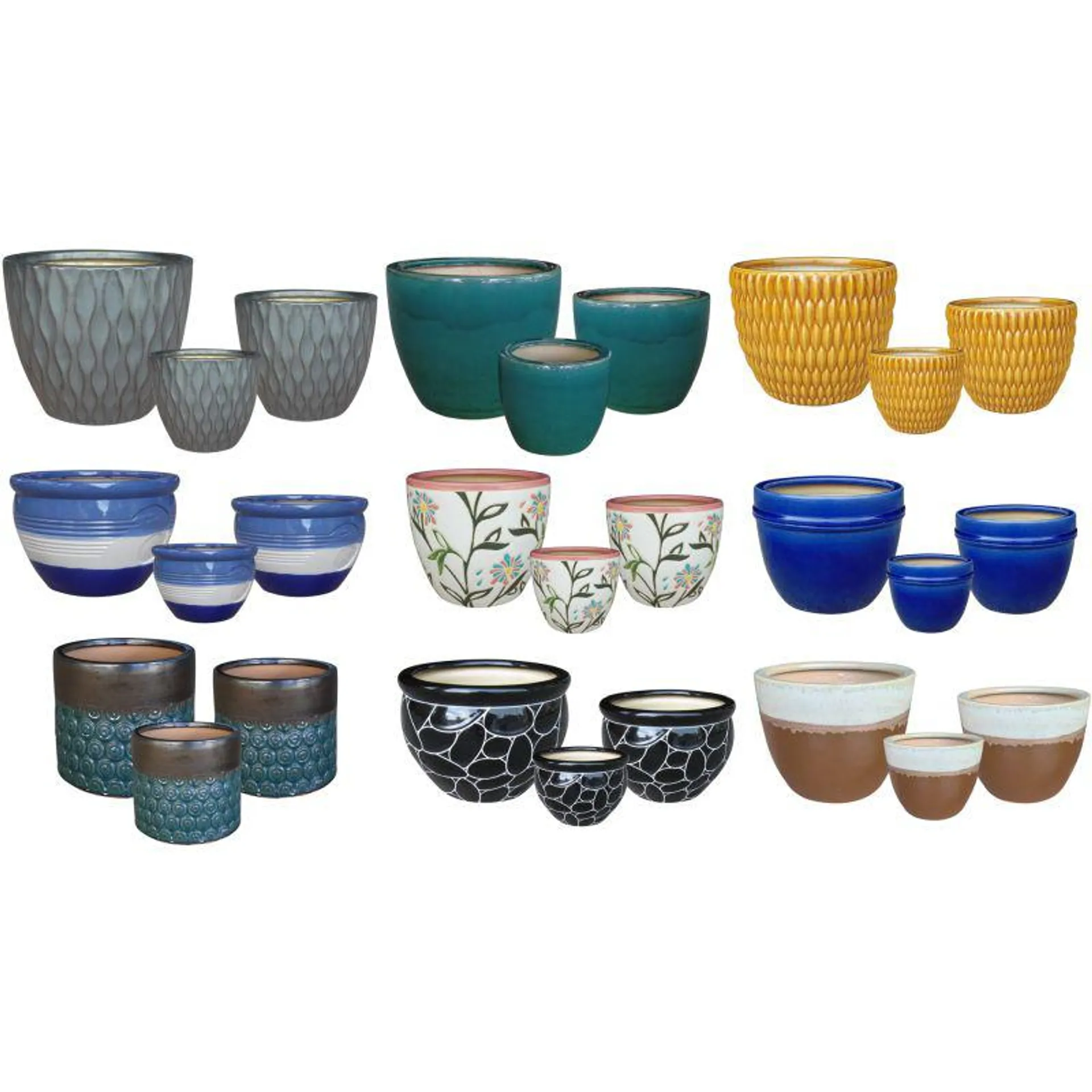 Assorted Ceramic Pots Small – Large