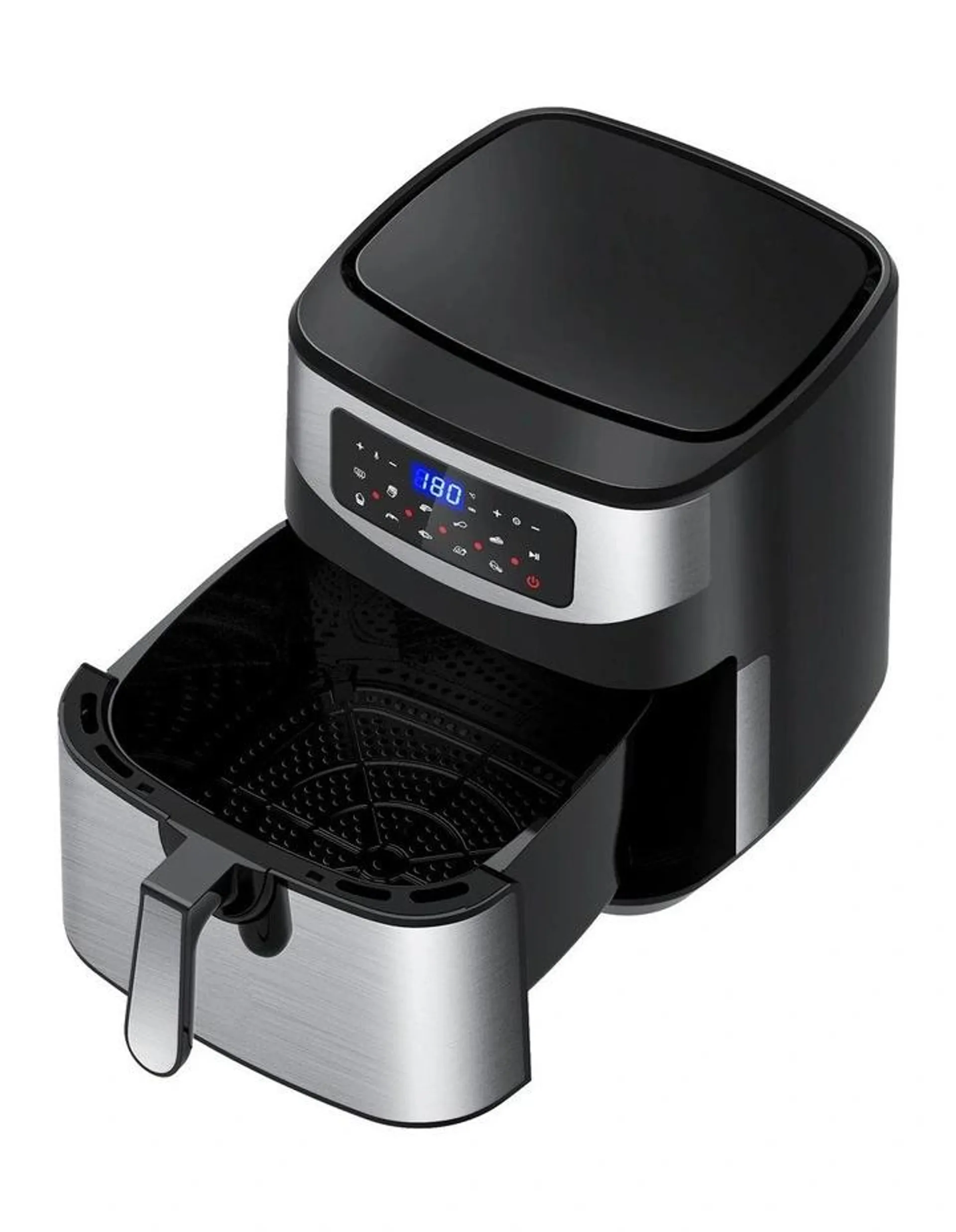 12 Litre Air Fryer Multifunctional LCD One Touch Display Silver