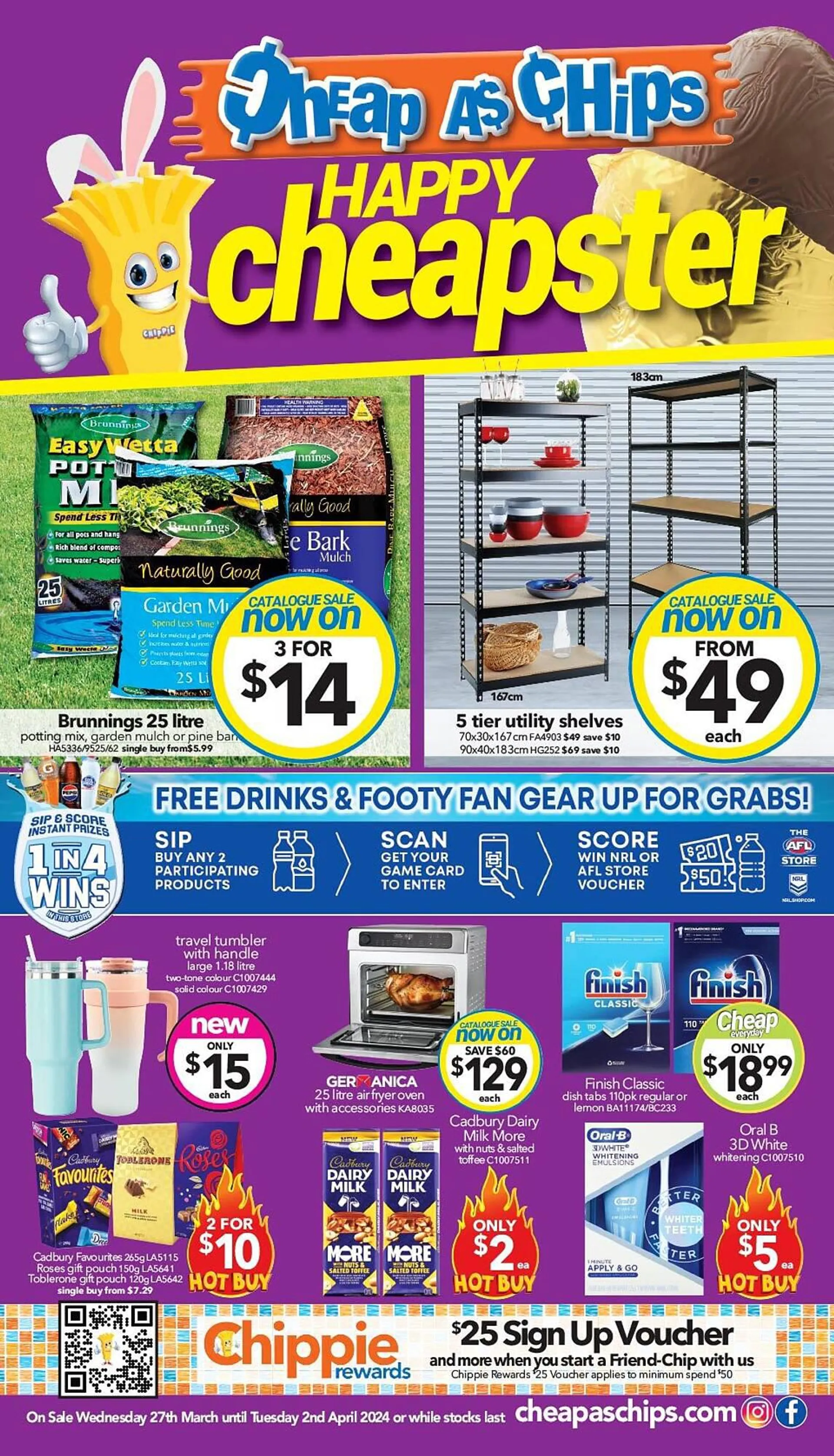 Cheap as Chips catalogue - Catalogue valid from 27 March to 2 April 2024 - page 1