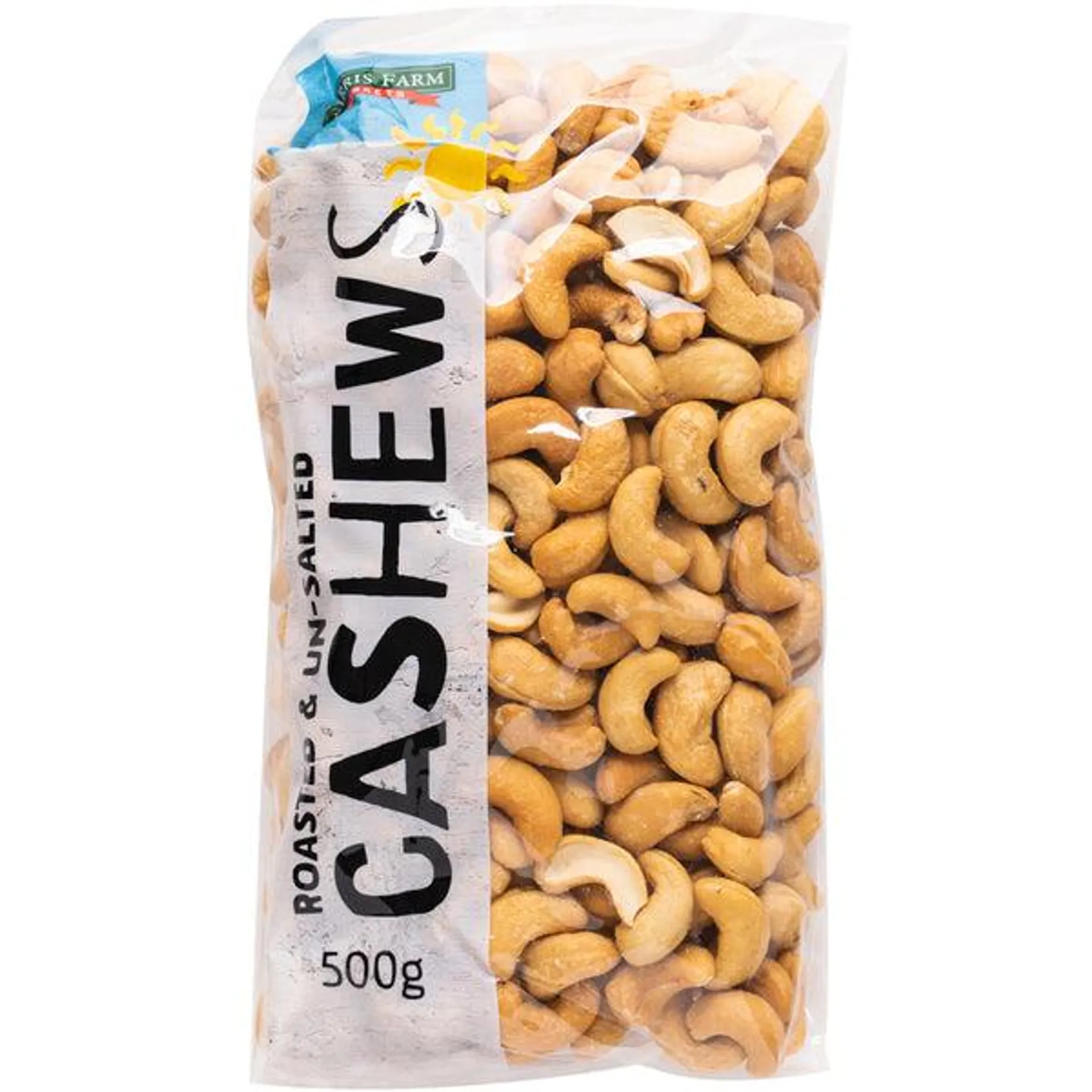 Harris Farm Cashews Roasted and Unsalted 500g