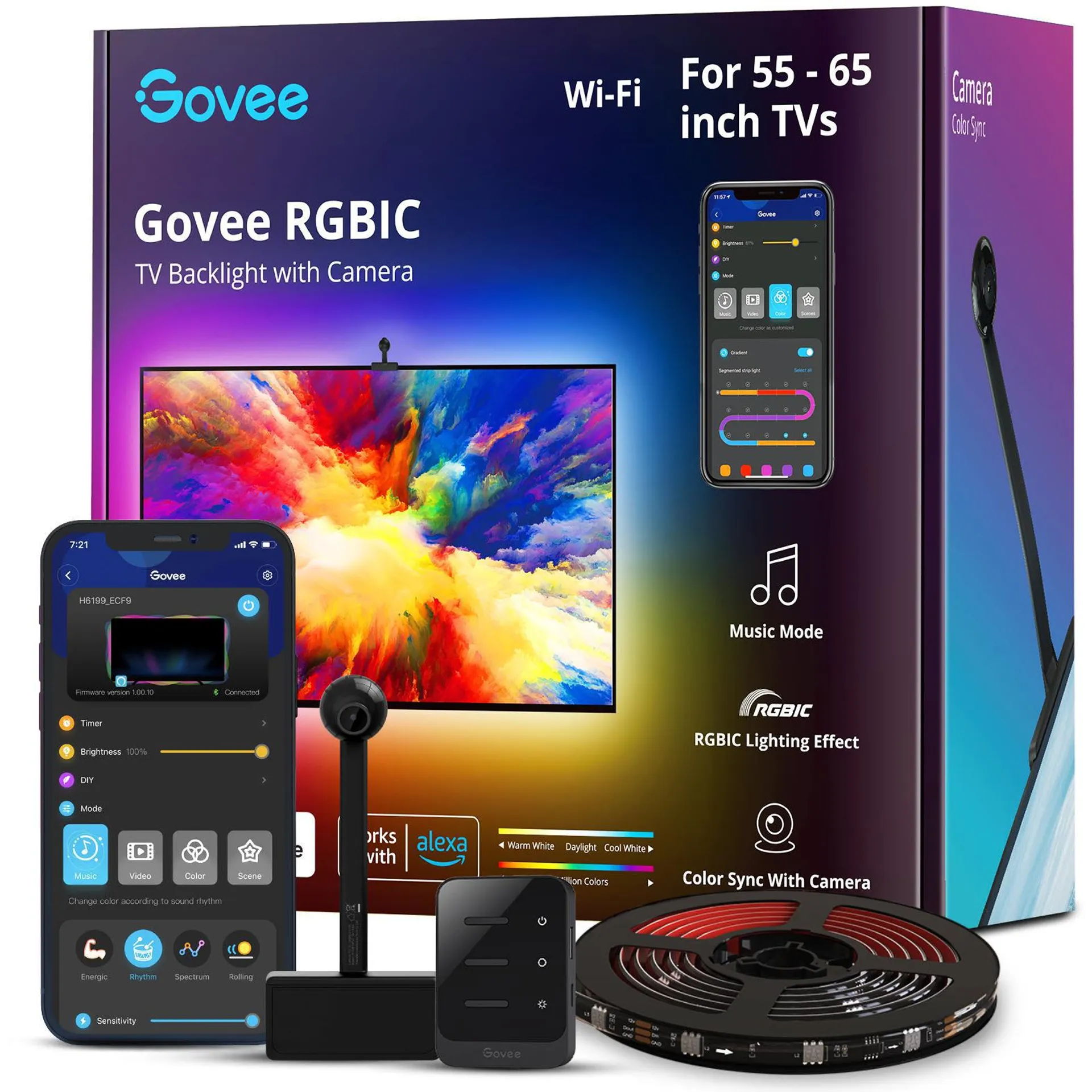 Govee Dreamview T1 TV Backlight Immersion Kit (55"-65")