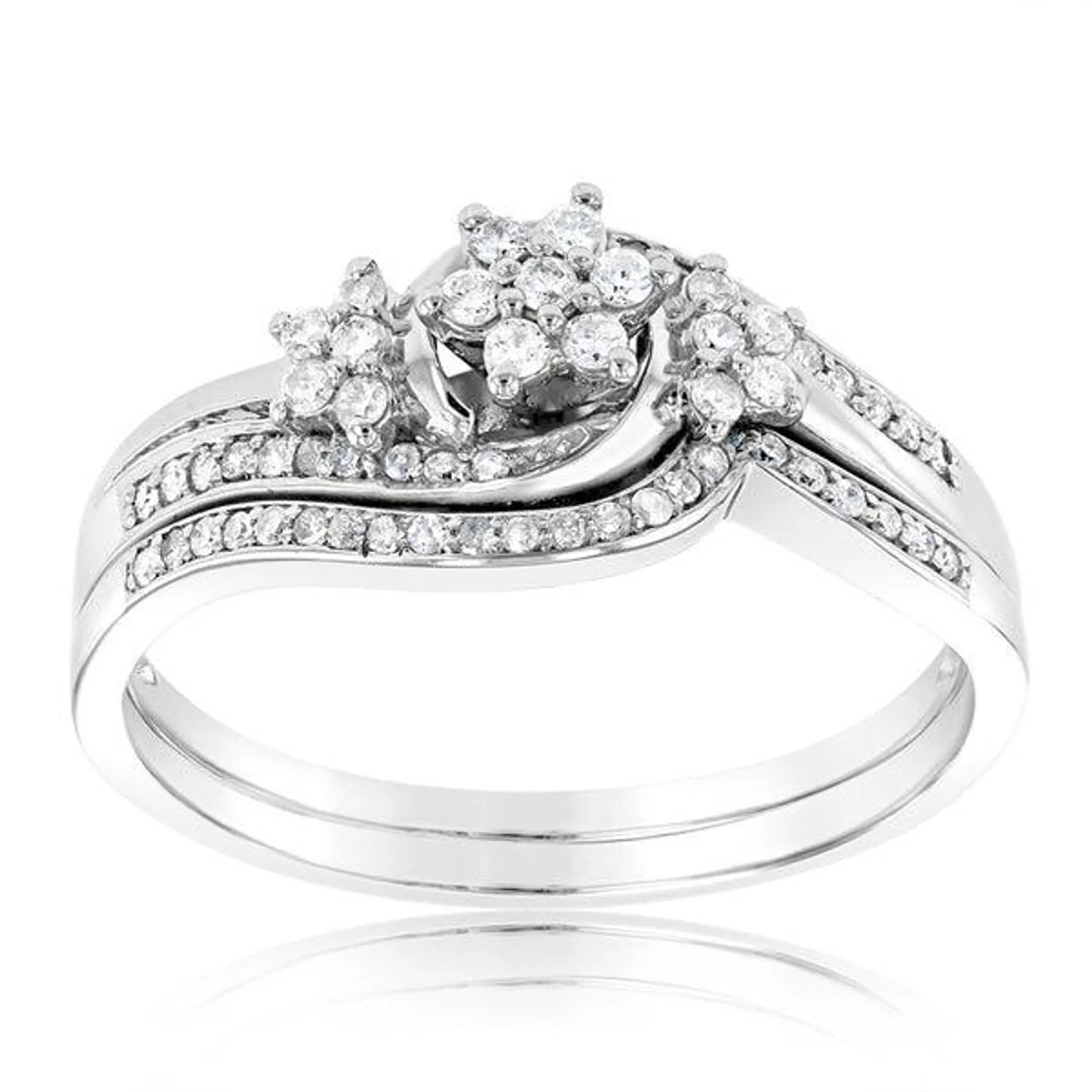 Sterling Silver 1/3 Carat Diamond Dress Ring