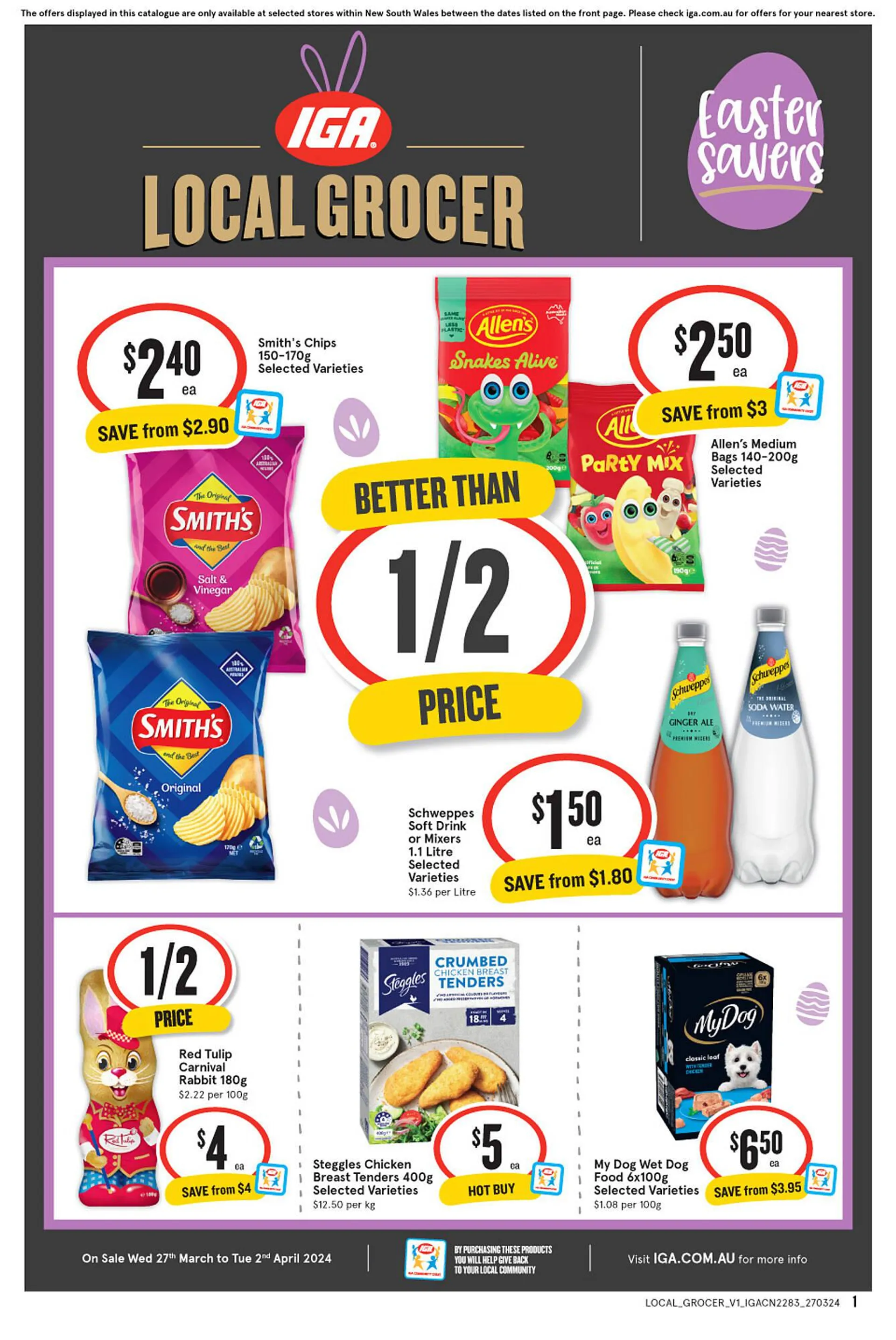 IGA catalogue - Catalogue valid from 27 March to 2 April 2024 - page 1
