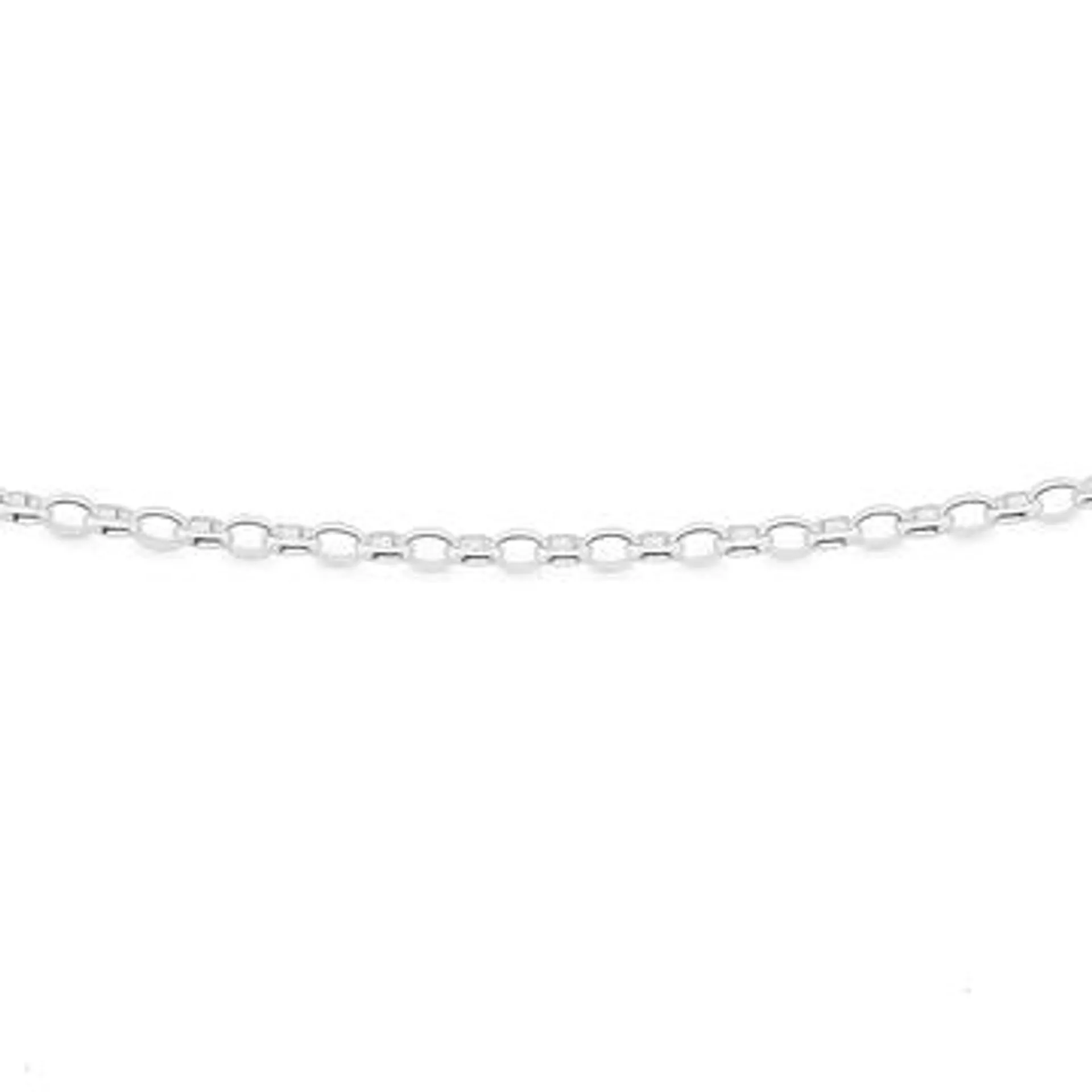 Silver 60cm Oval Belcher Chain