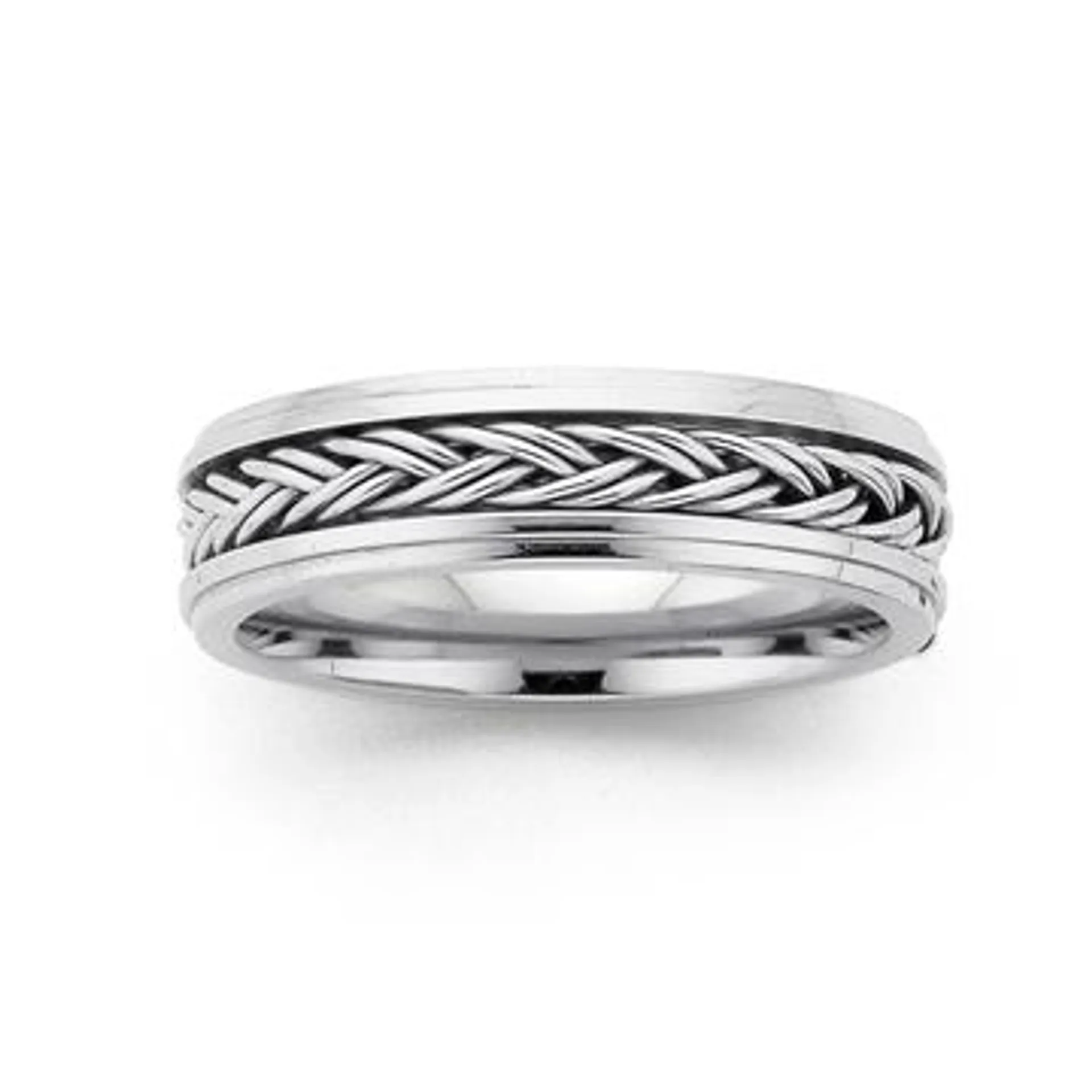 Steel Multi Ridge Ring