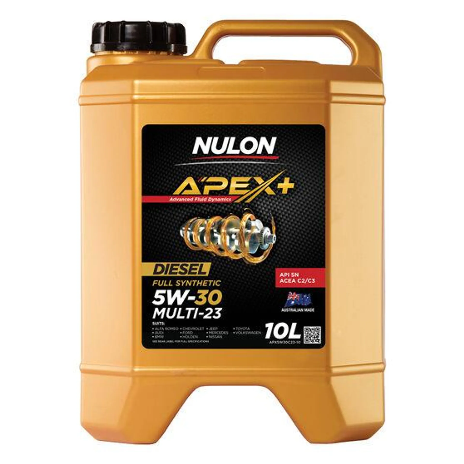 Nulon Full Synthetic Apex+ Multi 23 Engine Oil 5W-30 10 Litre