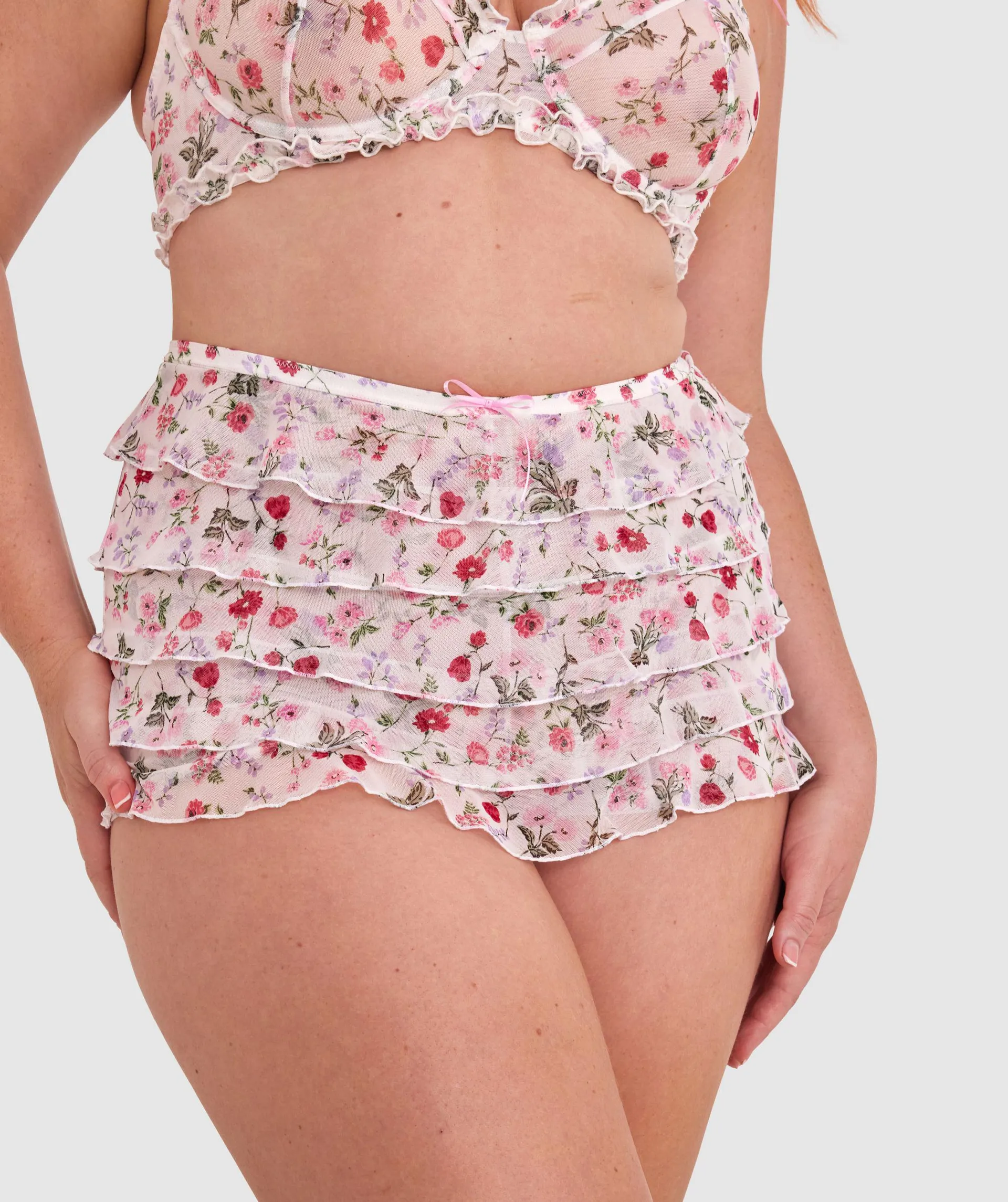 Mia Bloomer - Ivory Floral Print