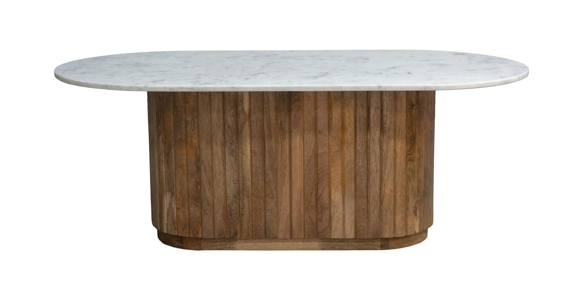 Cassius Coffee Table Oval Marble Top White