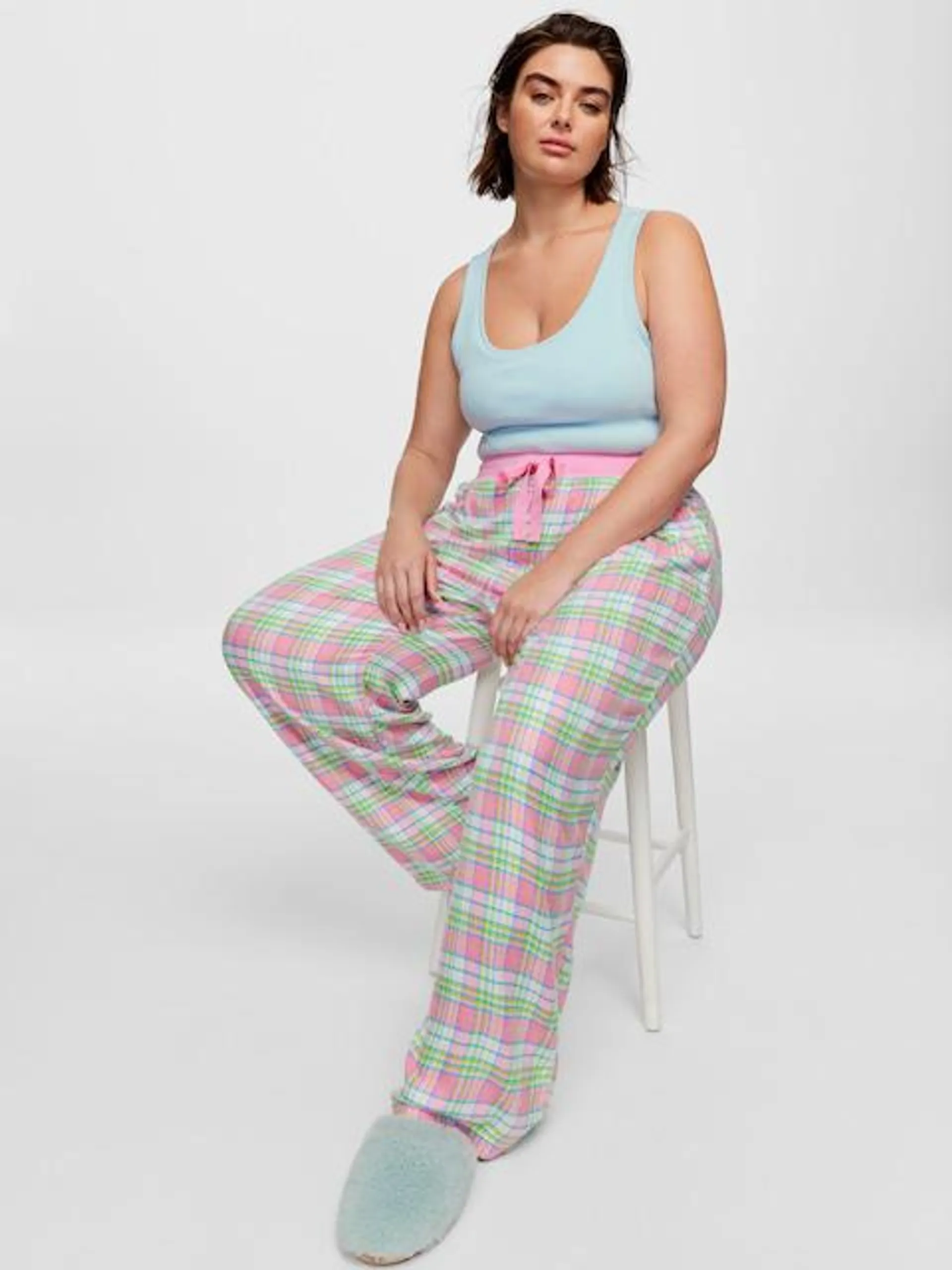 P.A. Plus Fluro Check Flannelette Pj Pant