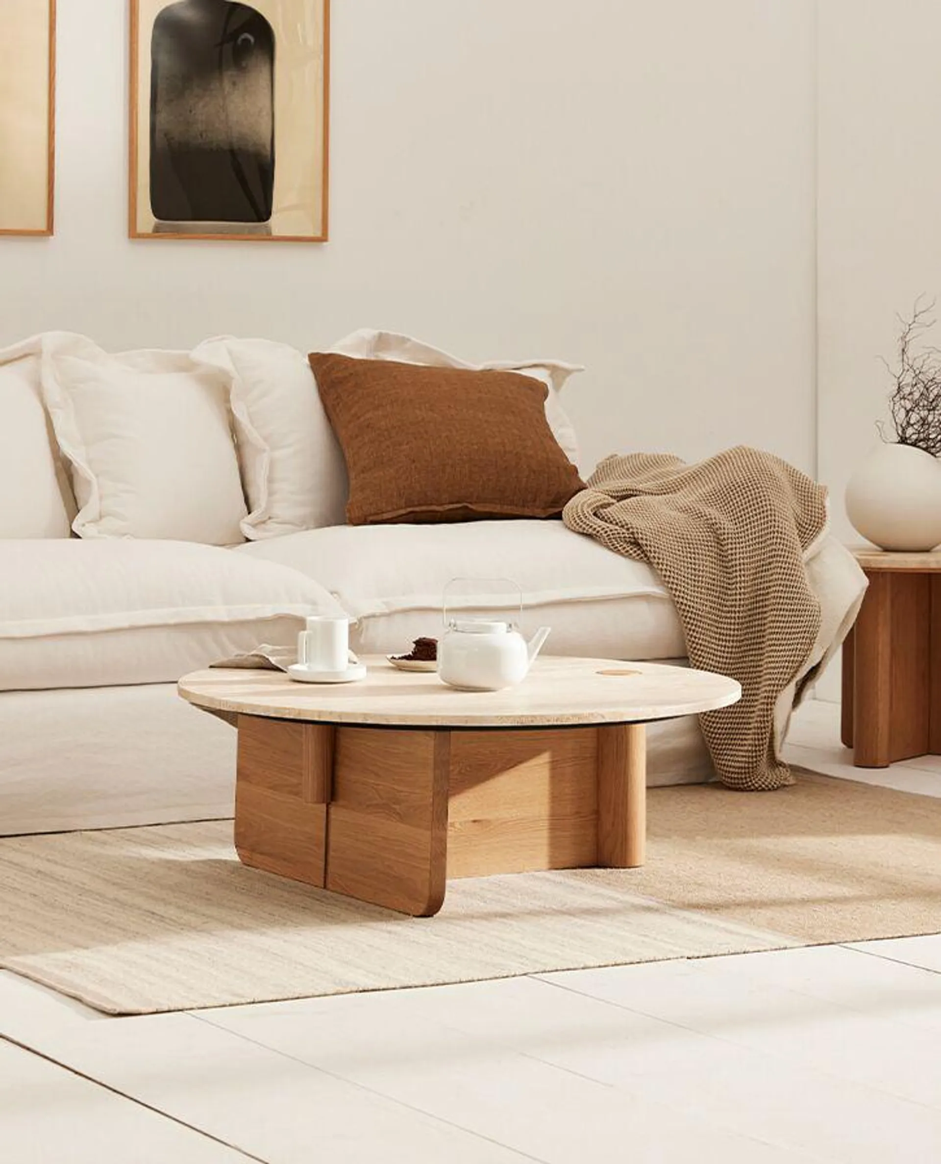 Pivot coffee table - natural oak