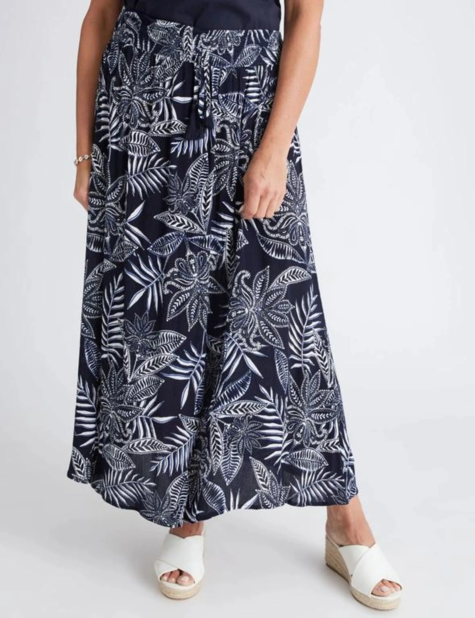 Millers Prined Crinkle Maxi Skirt