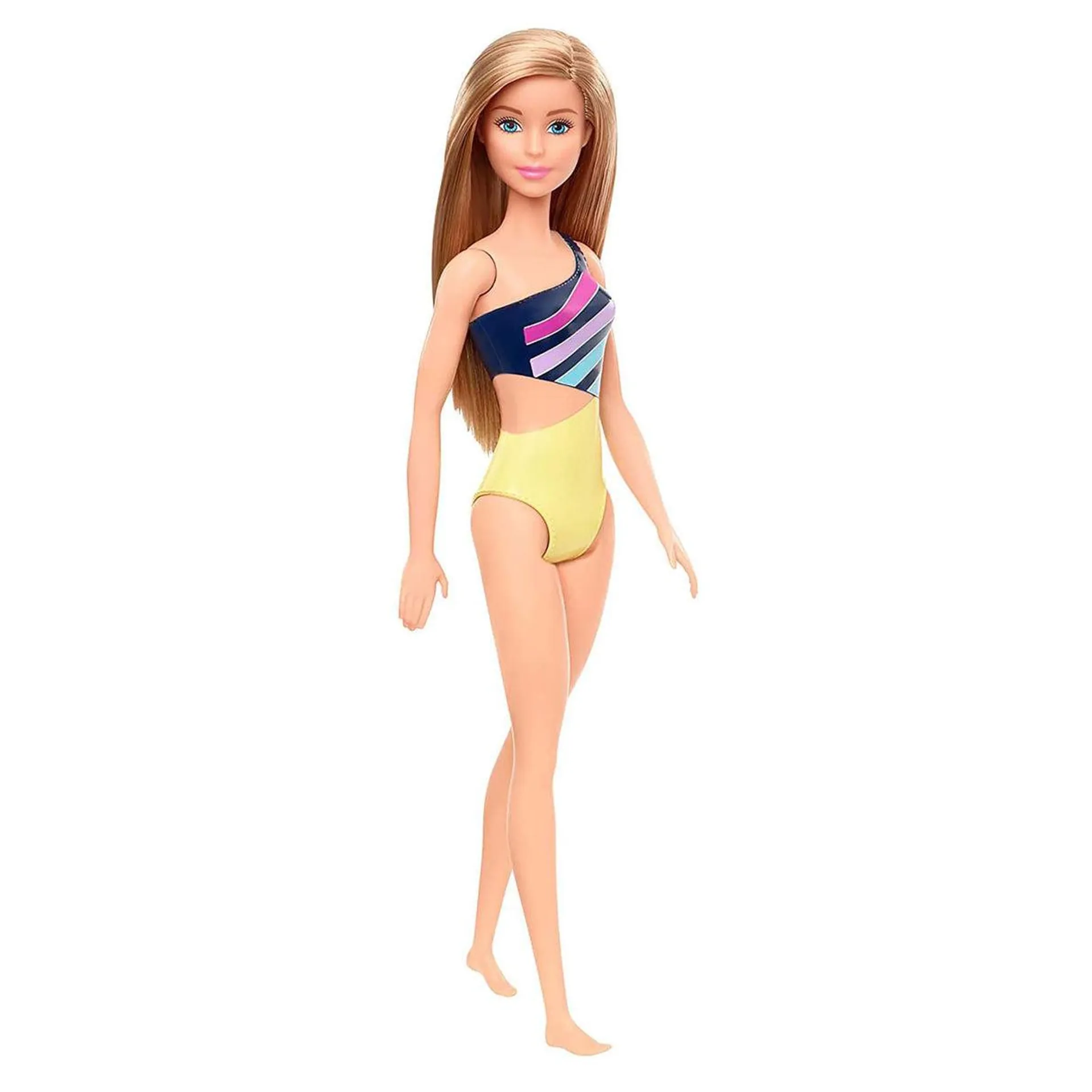 Barbie Swimsuit Doll - Purple & Yellow Swimsuit