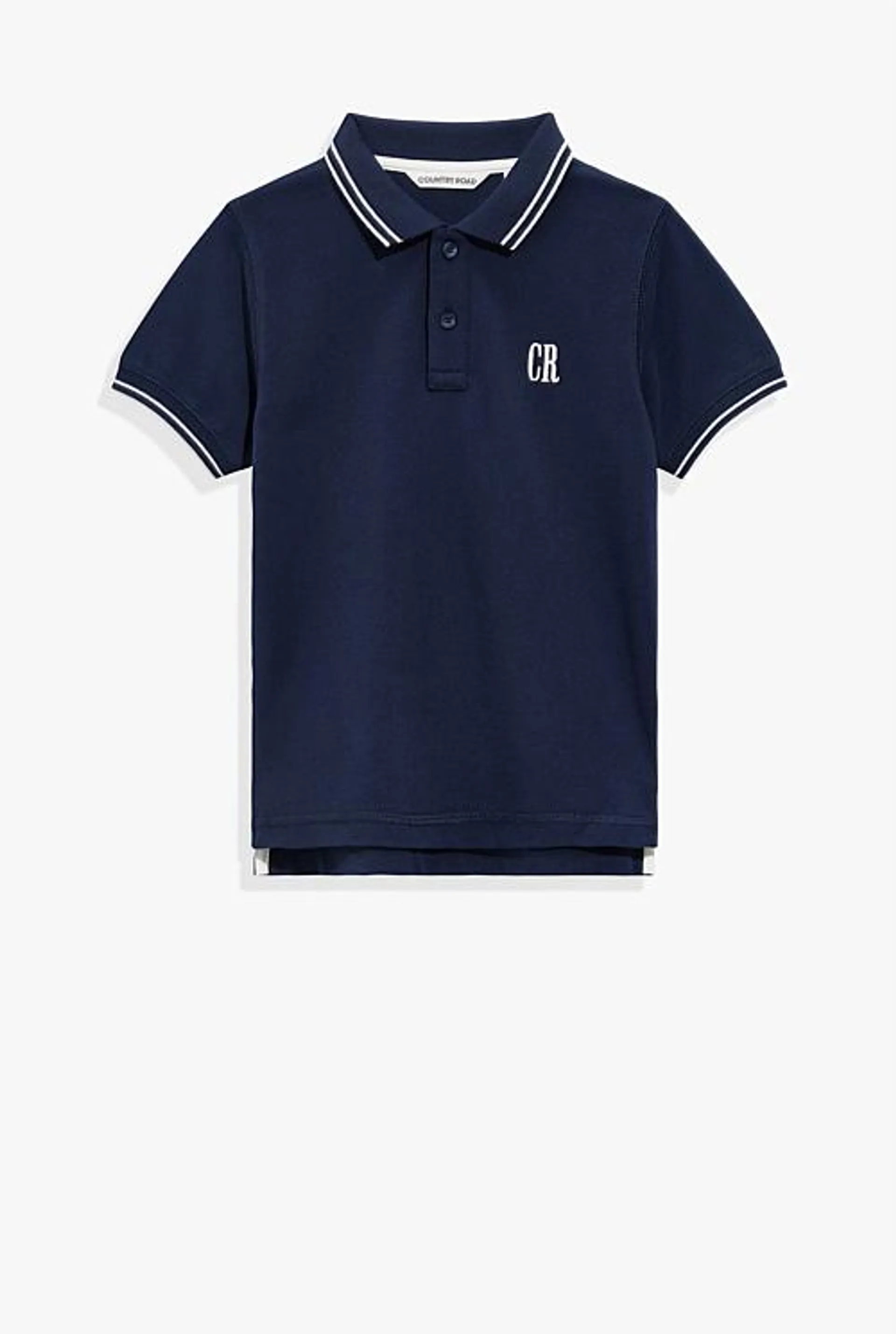 Organically Grown Cotton Logo Polo Shirt