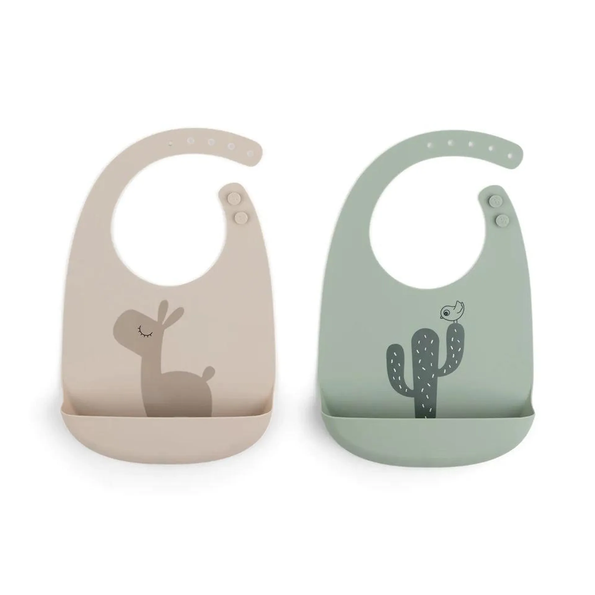 Done By Deer Silicone Bib 2-Pack Lalee Sand